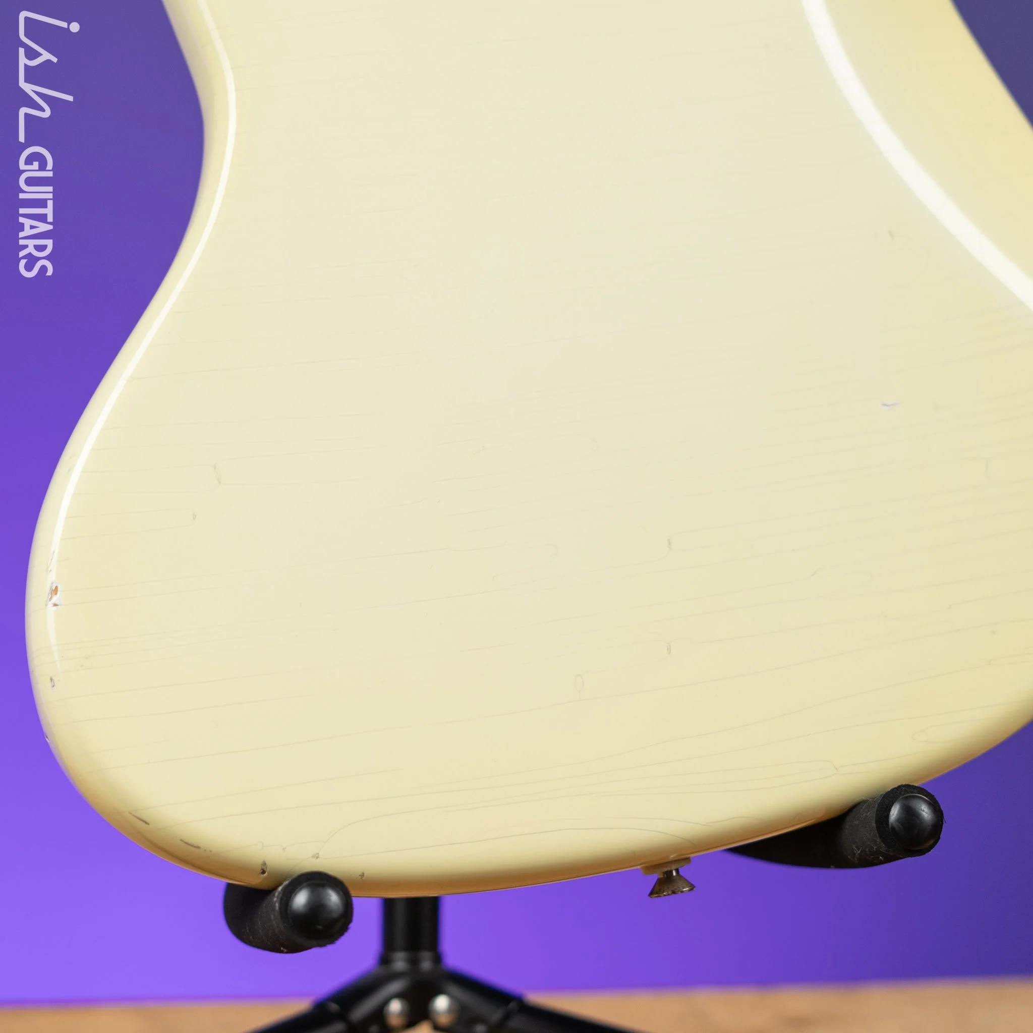 1961 Fender Jazz Bass Refin Stacked Knobs Olympic White - Image 11