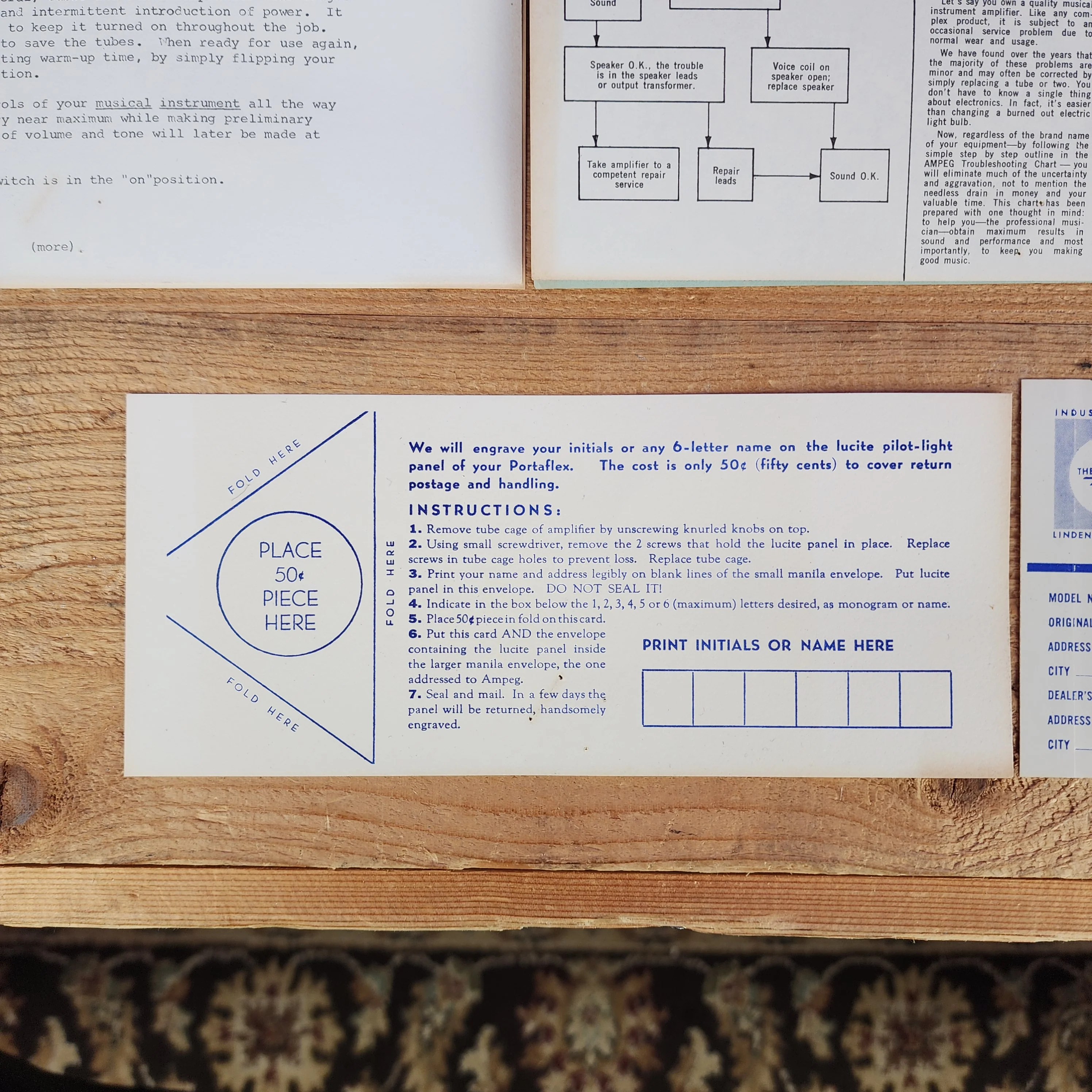 1967 Ampeg B-15N Black Smooth Tolex 1 Owner w/ Warranty Card - Image 22