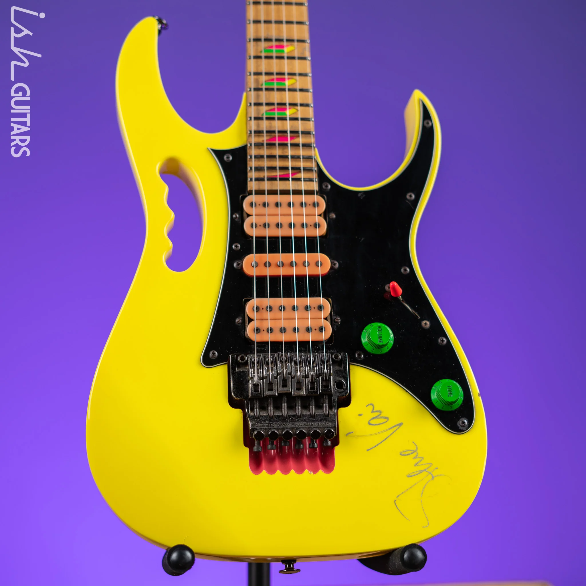 1990 Ibanez JEM 777 Steve Vai Signature Desert Yellow *Signed*