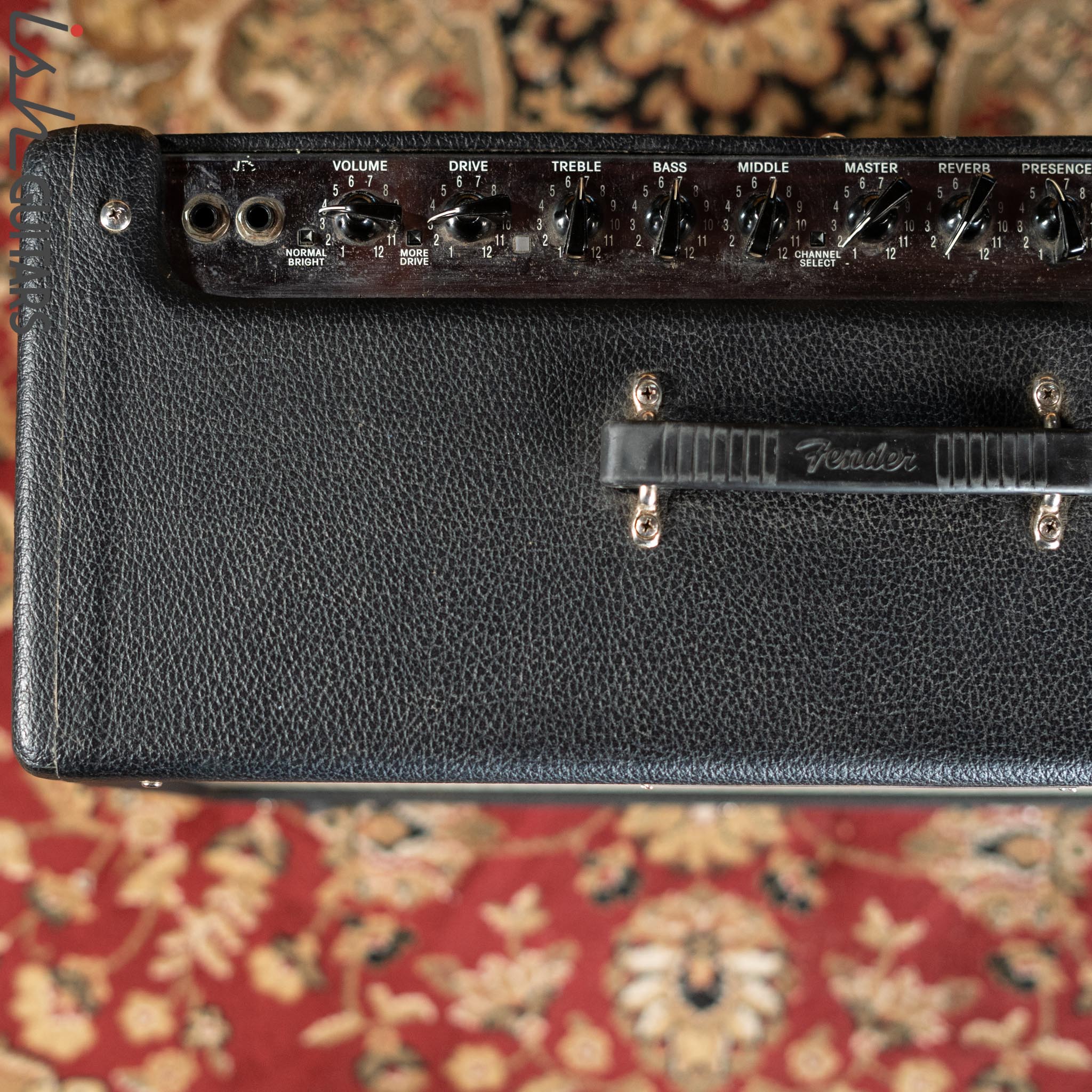 1991 Fender DeVille Combo Amplifier Black Tolex - Image 3