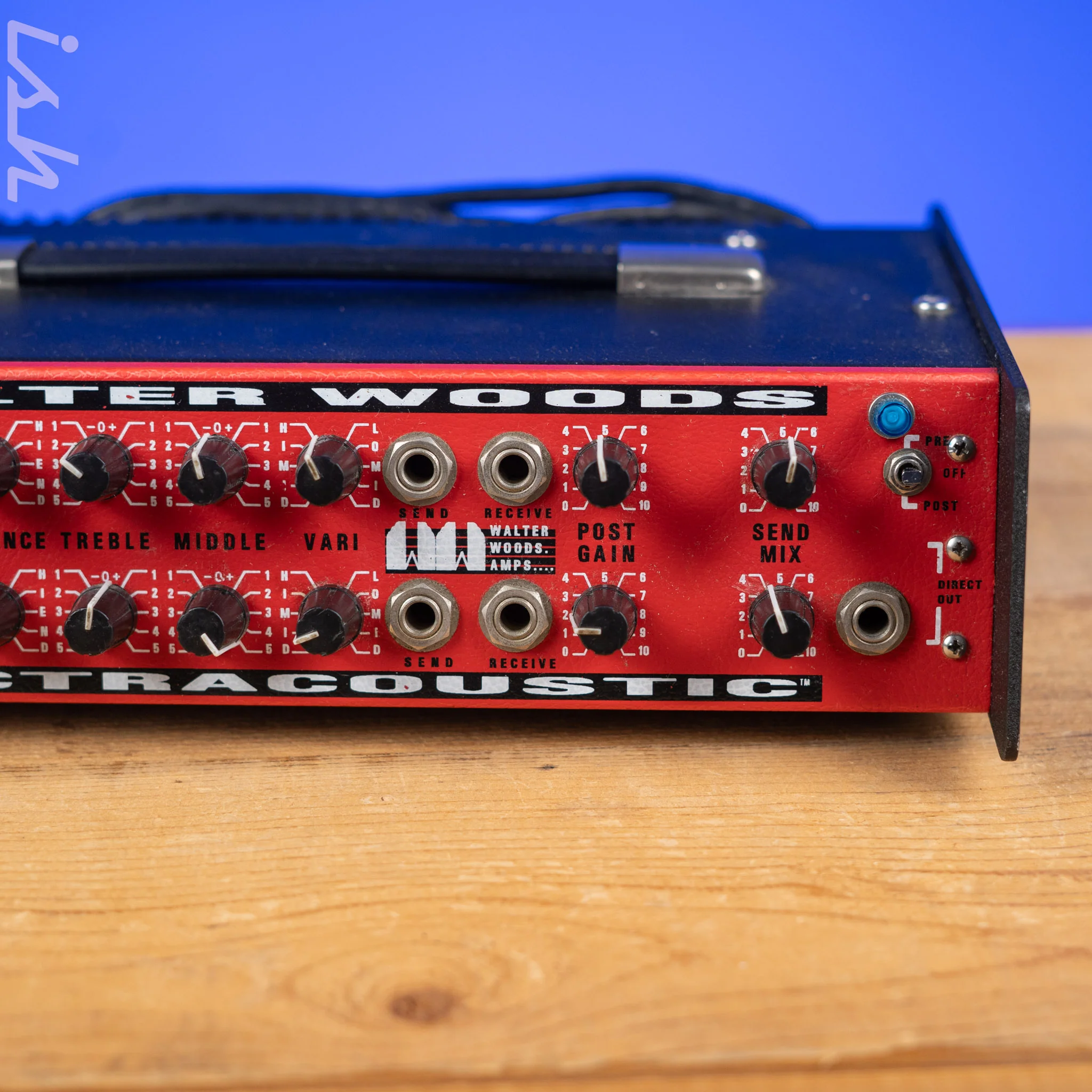 2000s Walter Woods Electracoustic Ultra Hi-Power 1200w Bass Amplifier (Blue Light) - Image 3