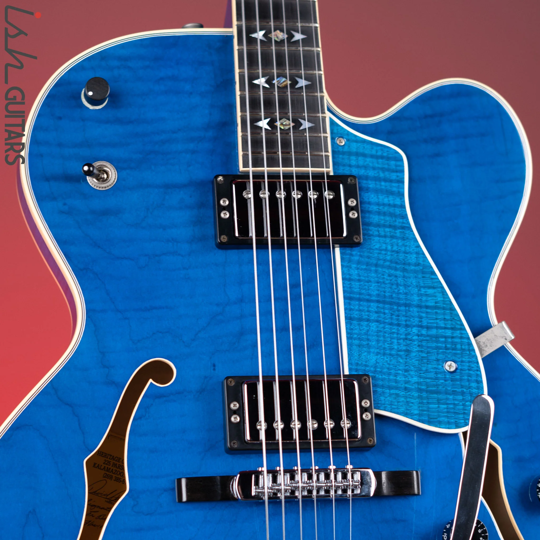 2005 Heritage H-550 David Paul Signature Translucent Blue - Image 3