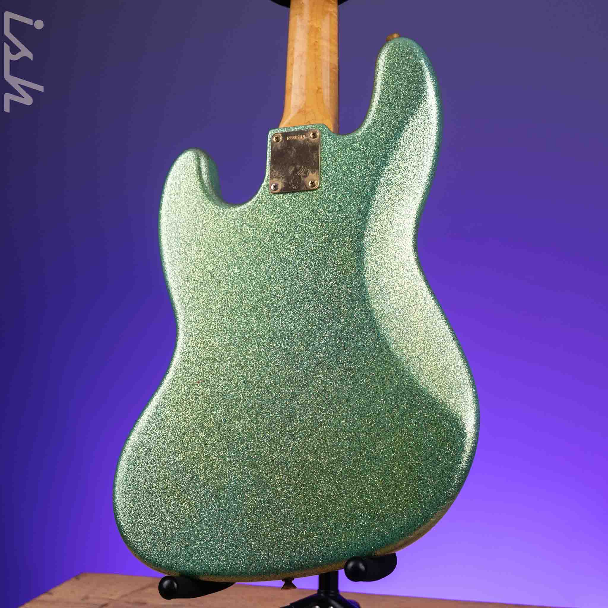 2010 Fender Custom Shop 1960 Jazz Bass Relic Seafoam Green Sparkle Gold Hardware - Image 9