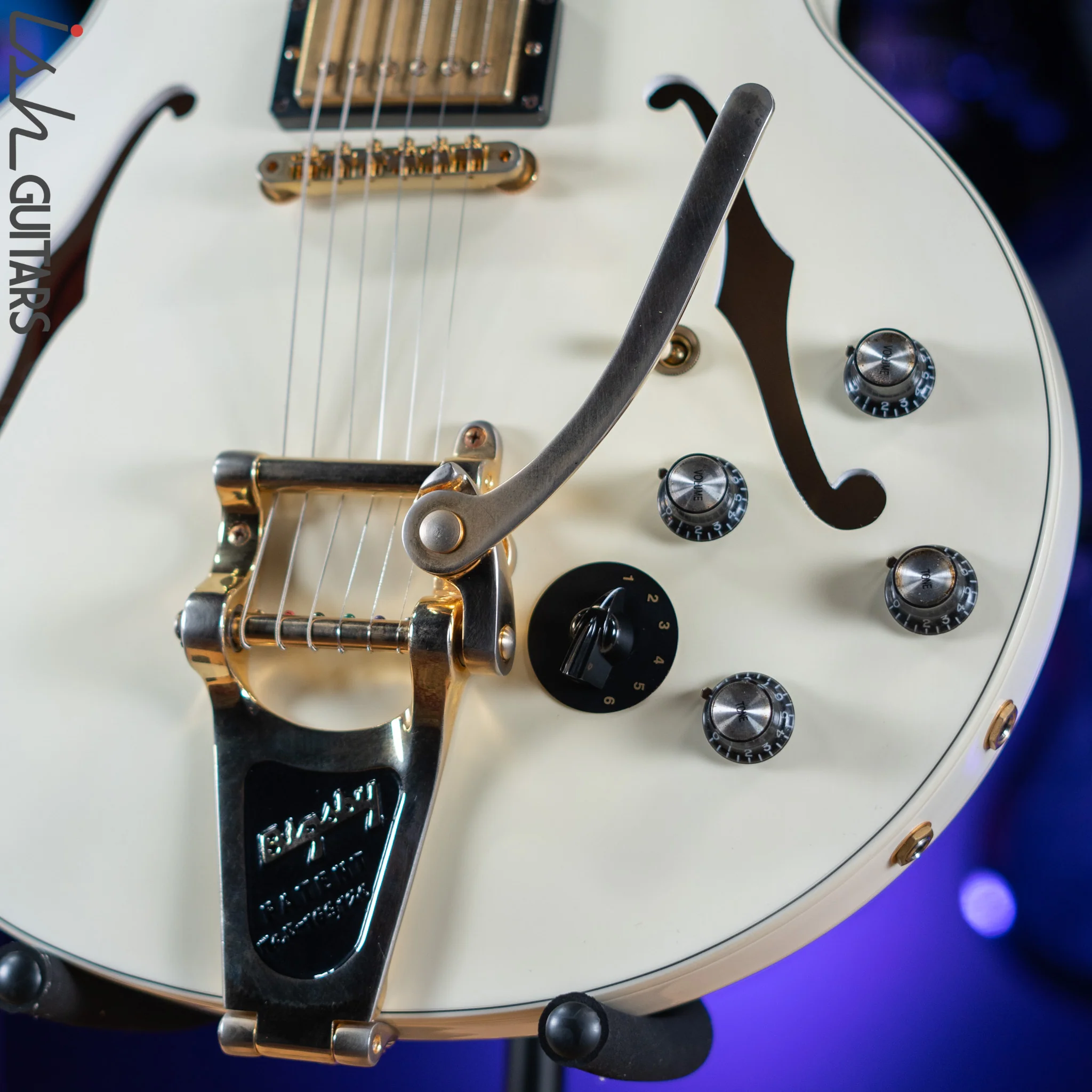 2010 Gibson Custom Shop ES 345 VOS 1959 Varitone Stereo w/ Bigsby Alpine White - Image 4