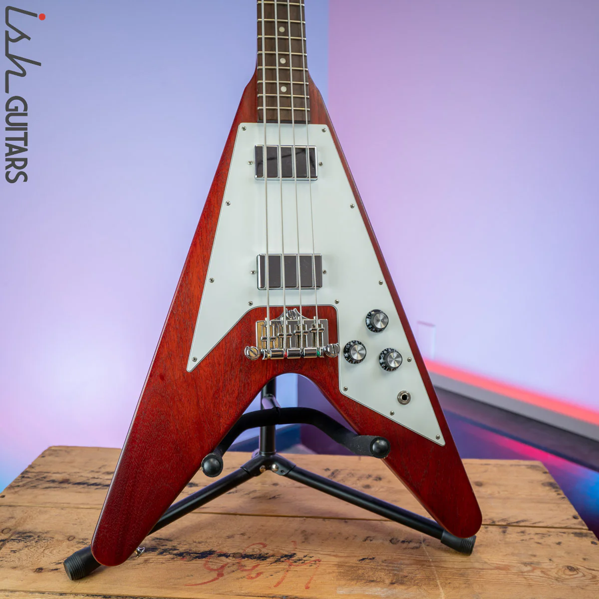 2012 Gibson Shortscale Flying V Bass Cherry