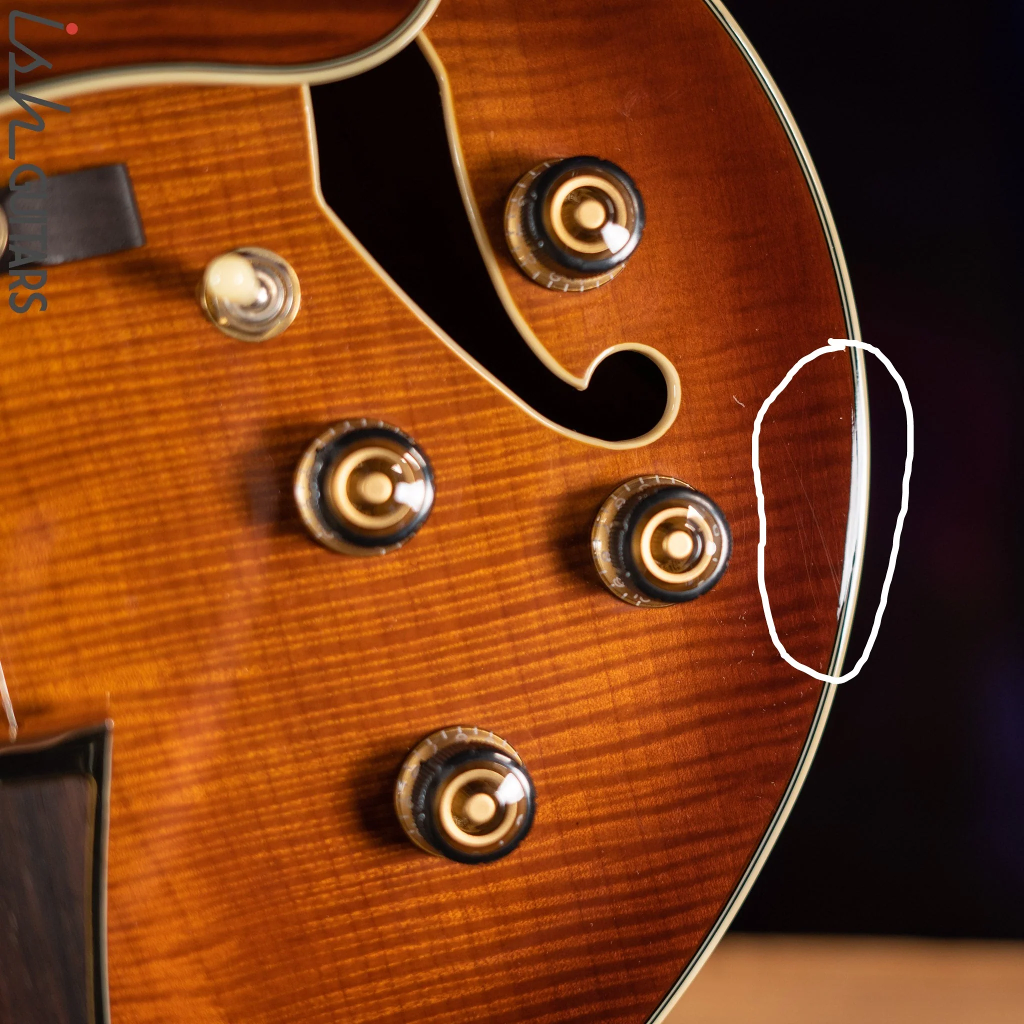 2012 Ibanez Artcore Series AF95 Violin Sunburst - Image 9