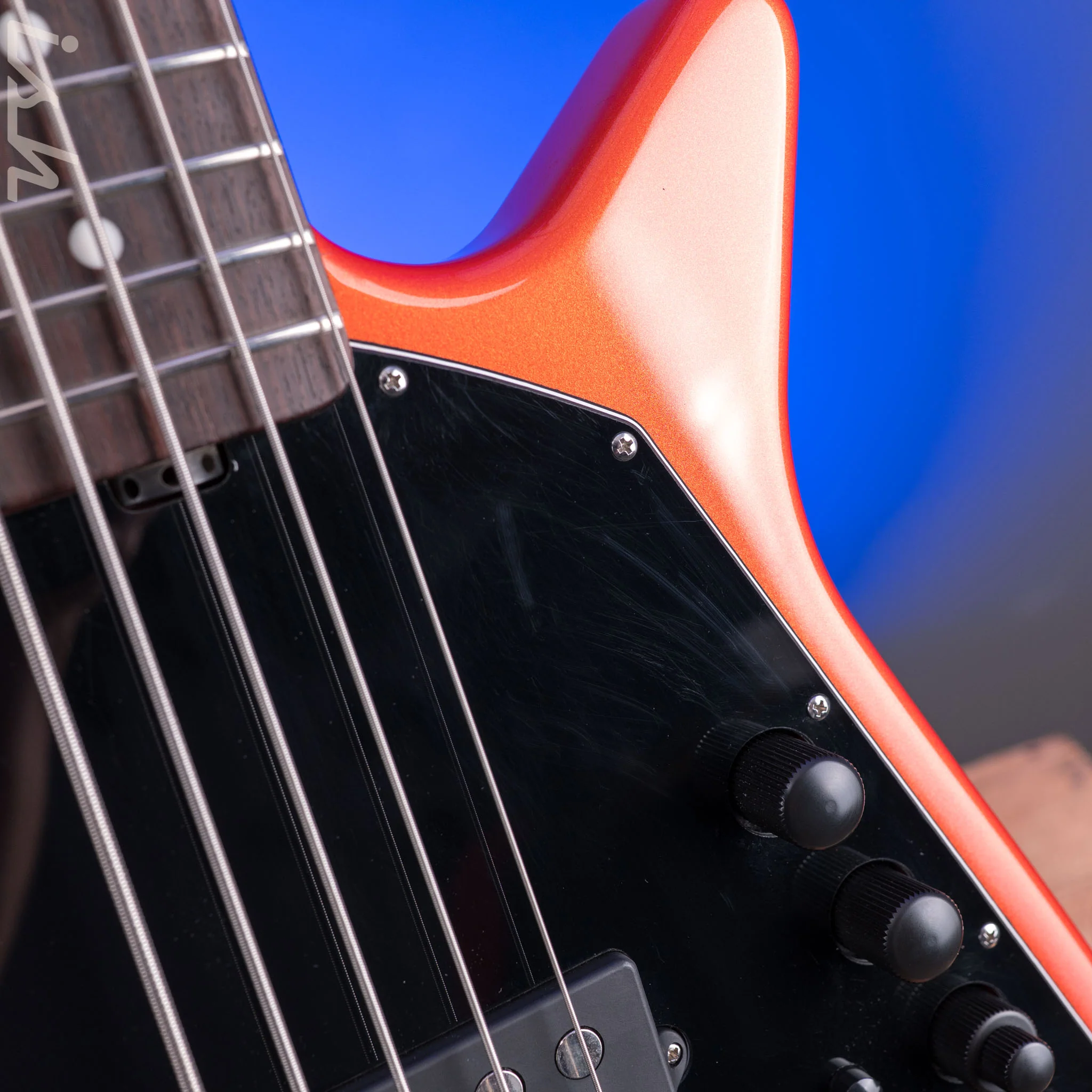 2014 Ernie Ball Music Man Big Al 5 H Tangerine Pearl *Solid Rosewood Neck* - Image 7