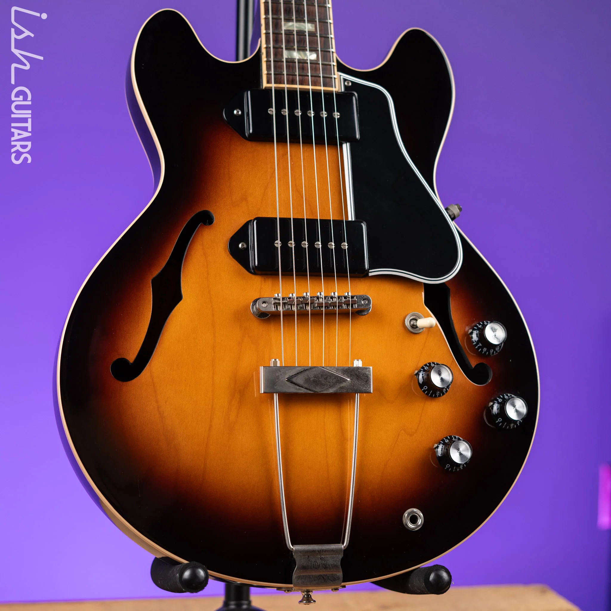 2014 Gibson Memphis ES-390 P90 Dark Sunburst