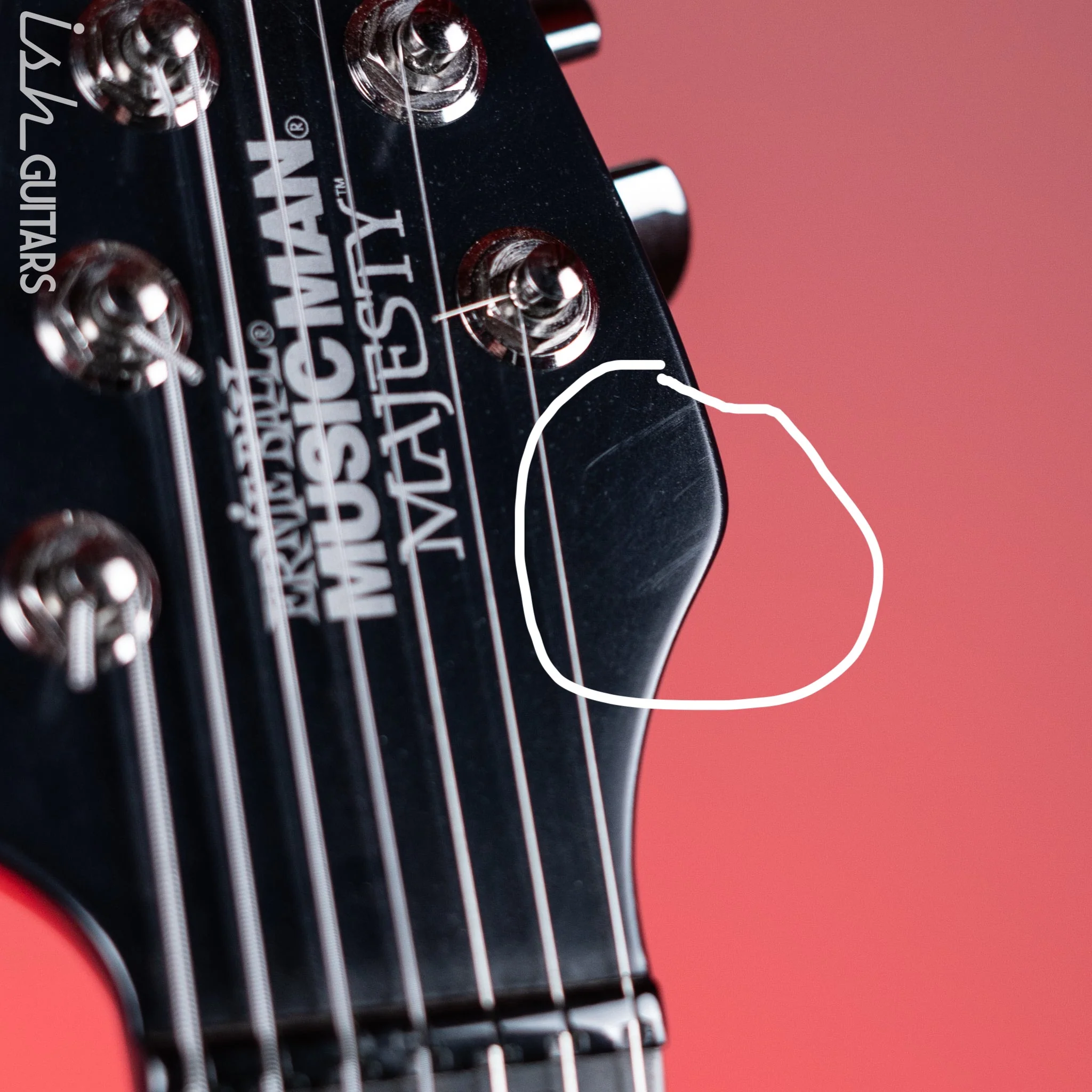 2015 Ernie Ball Music Man Majesty 7-String John Petrucci Signature Polar Noir - Image 12
