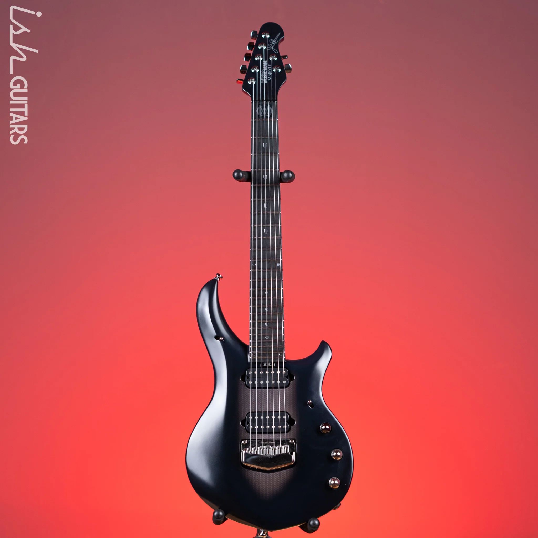 2015 Ernie Ball Music Man Majesty 7-String John Petrucci Signature Polar Noir - Image 2