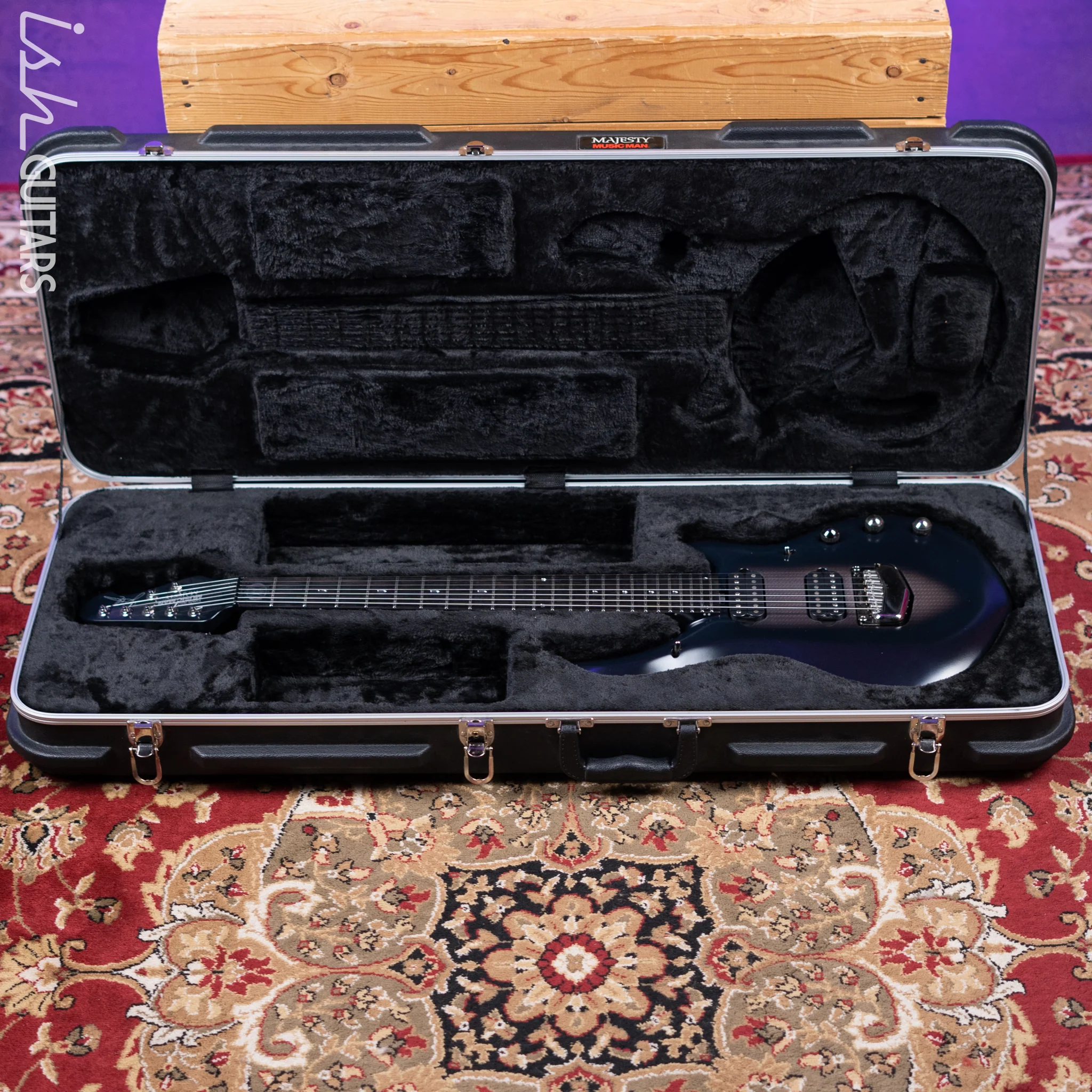2015 Ernie Ball Music Man Majesty 7-String John Petrucci Signature Polar Noir - Image 20