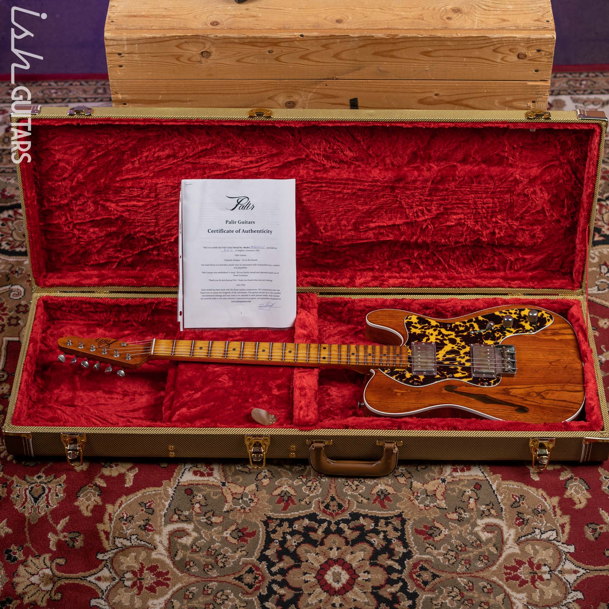 2015 Palir Skinny Titan Semi-Hollow Medium Tinted Finish Relic - Image 11