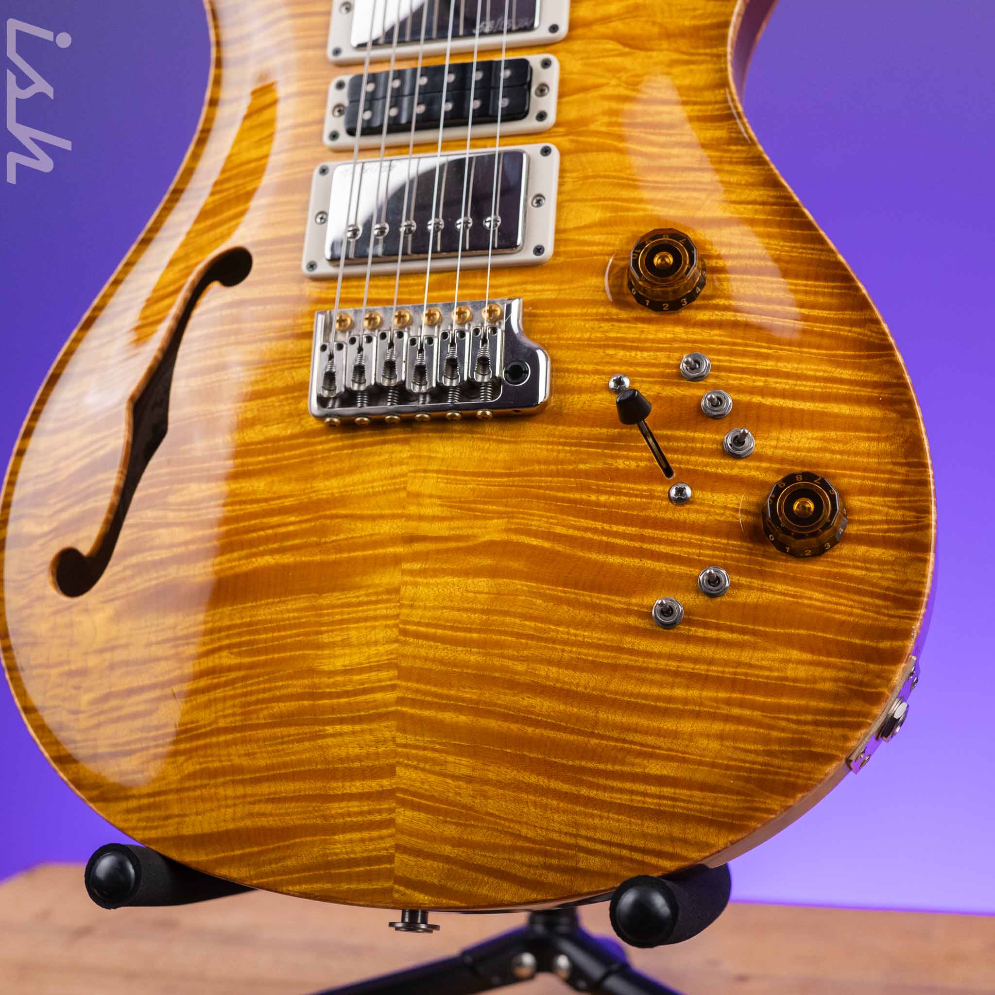 2016 PRS Private Stock Super Eagle Semi-Hollow Limited 1 of 100 John Mayer McCarty Tobacco with Smoked Burst - Image 4