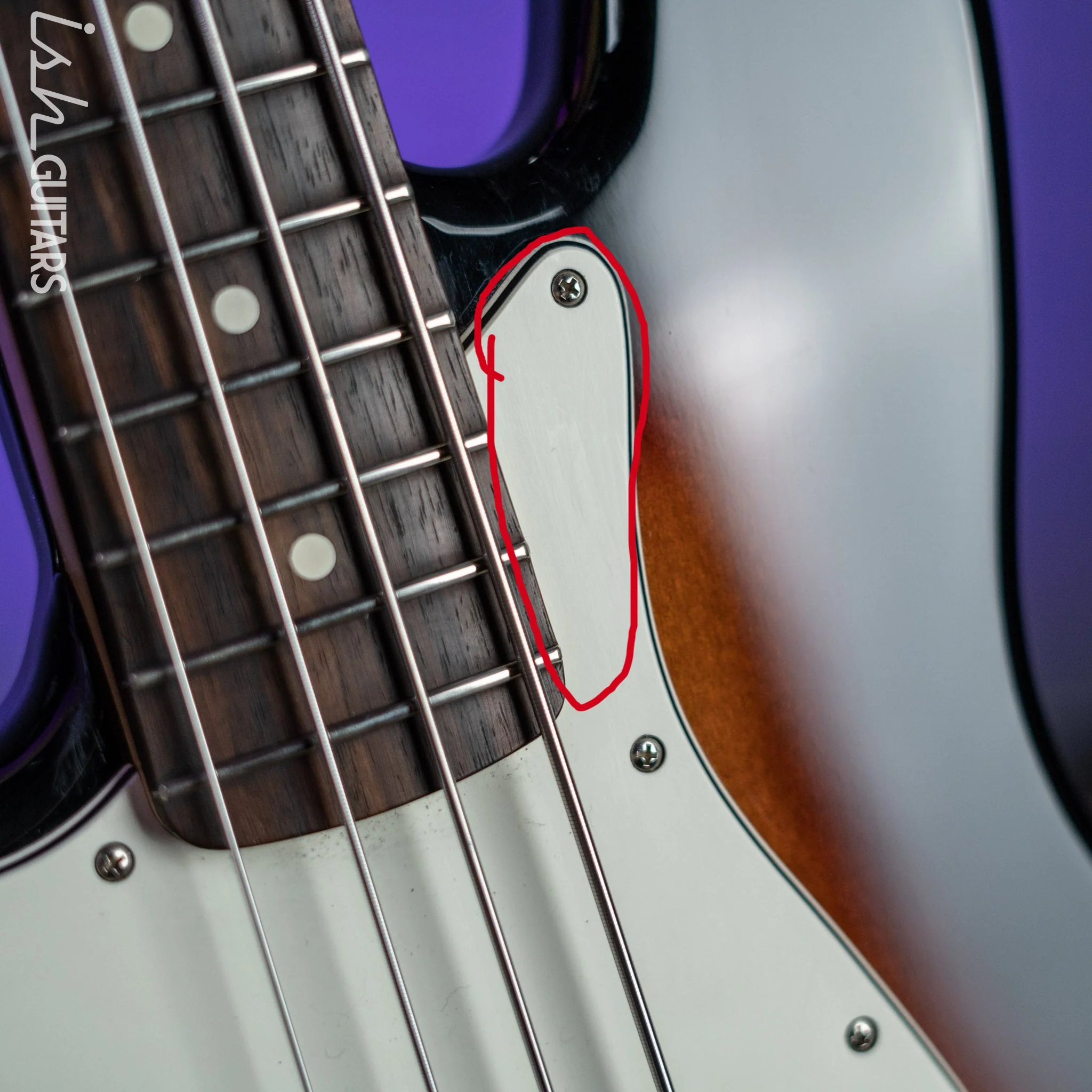 2017 Fender Lefty Player Jazz Bass Sunburst - Image 7