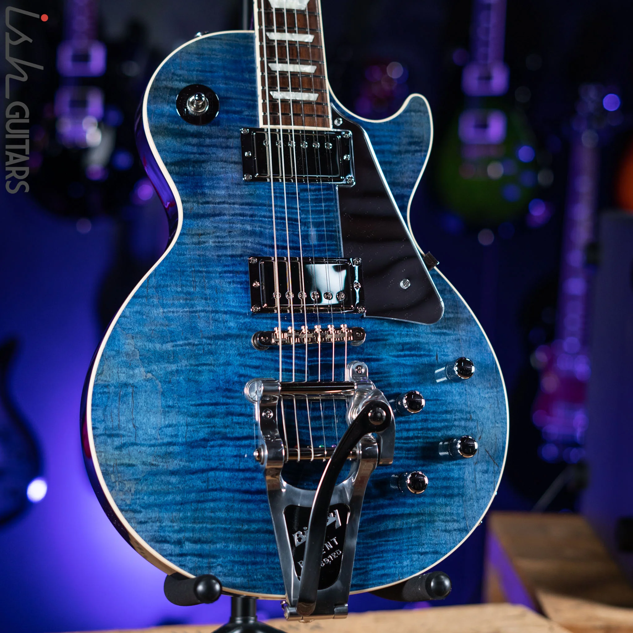 2017 Gibson Custom Shop USA Les Paul Bigsby (Class 5 COA) Faded Blue Flame