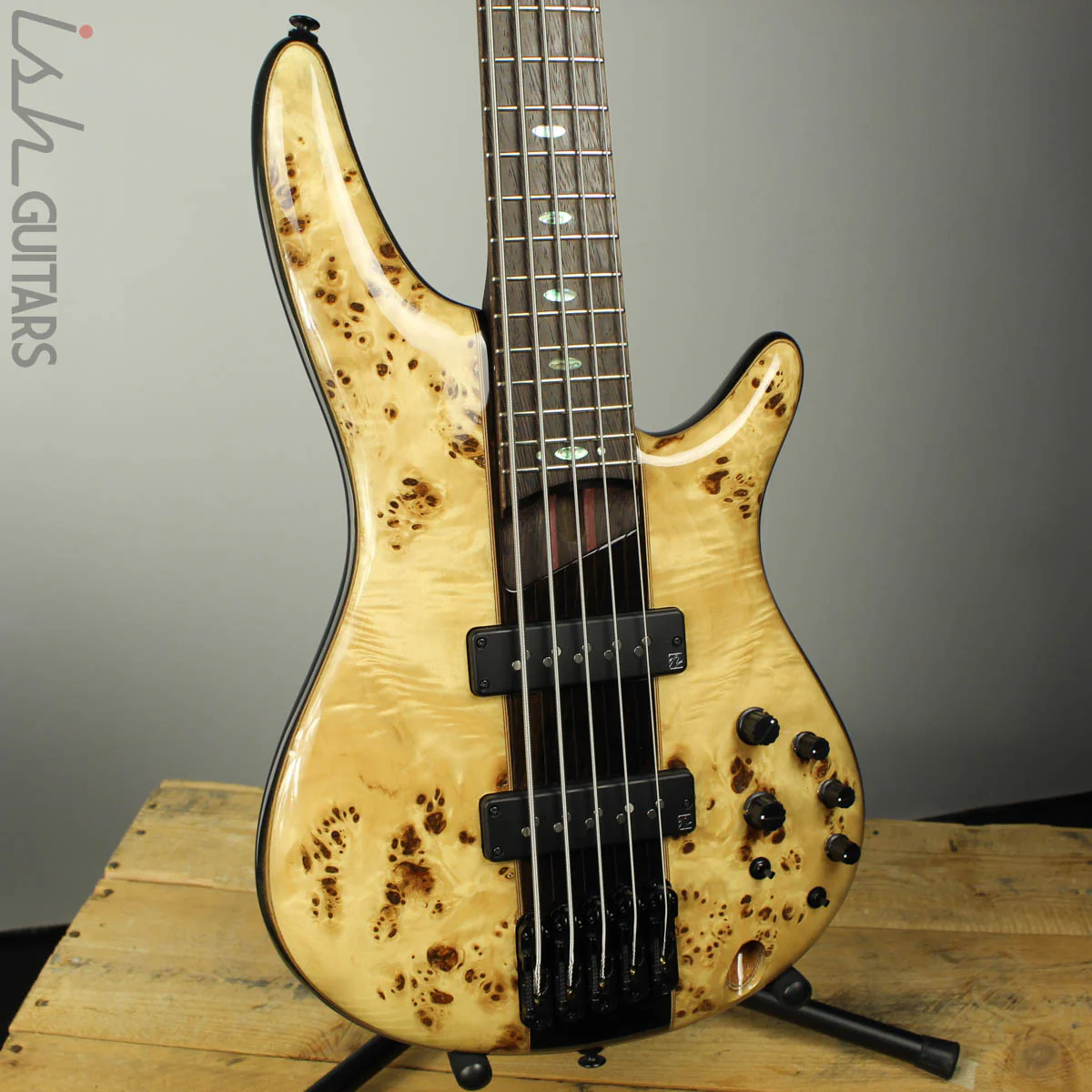 2017 Ibanez 1705BE 5-String Bass Poplar Burl