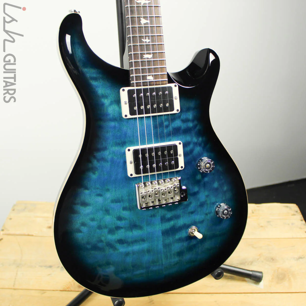 2018 Paul Reed Smith PRS CE24 Matteo Blue Smokewrap Burst Painted Satin Neck Quilted Top