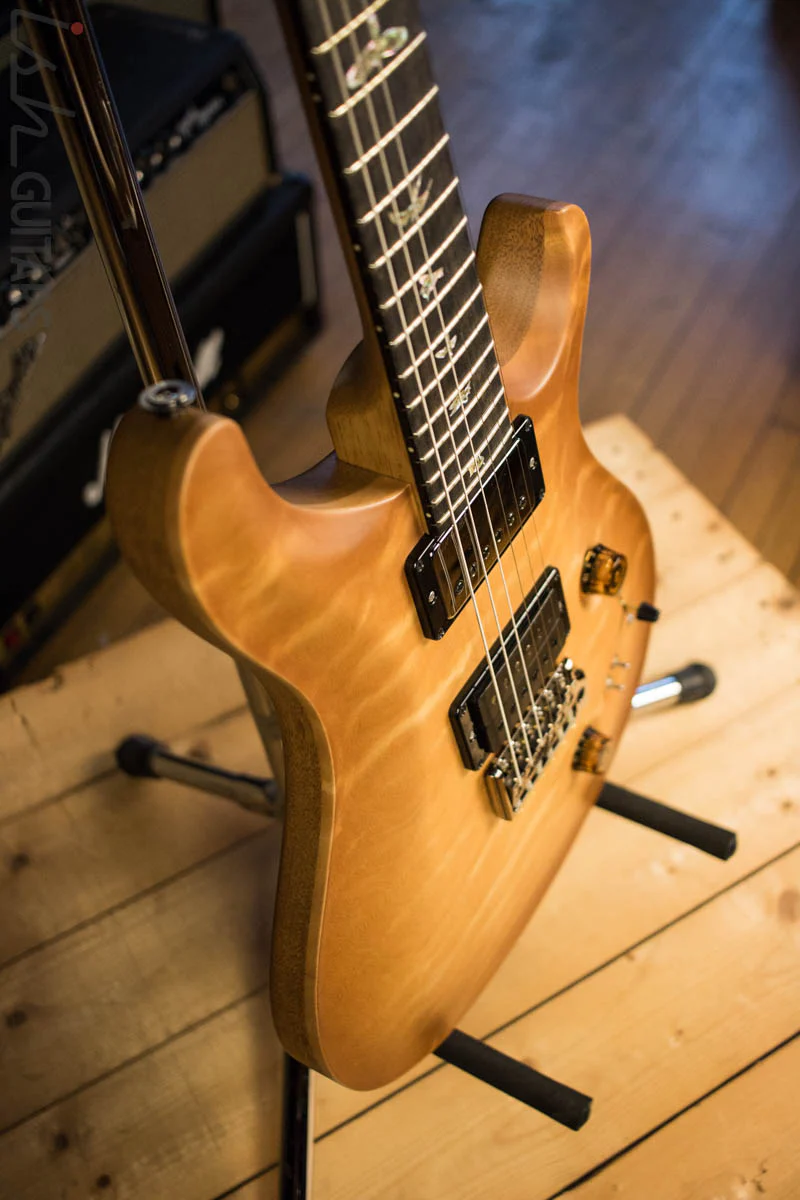 Paul Reed Smith PRS Wood Library Custom 24-08 One Piece Quilted Maple Vintage Natural Satin Korina - Image 6