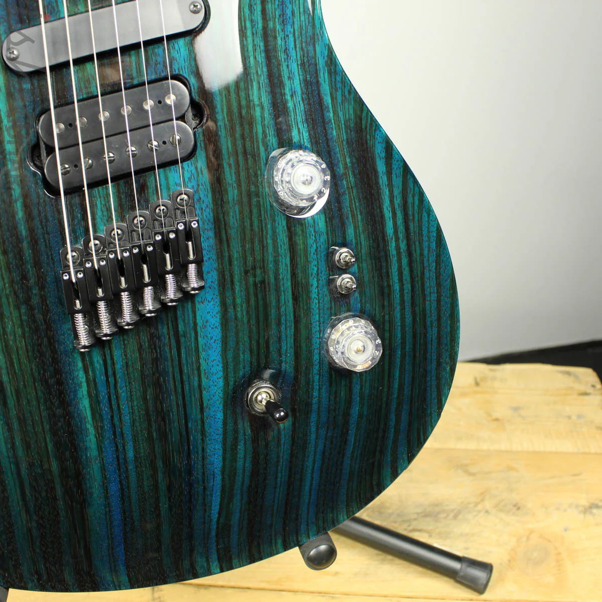 2018 PRS Paul Reed Smith Private Stock Custom 24 Multi Scale Zebrawood Dark Blue Glow Smoked Burst - Image 3