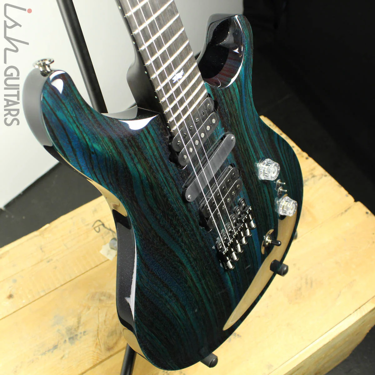 2018 PRS Paul Reed Smith Private Stock Custom 24 Multi Scale Zebrawood Dark Blue Glow Smoked Burst - Image 8