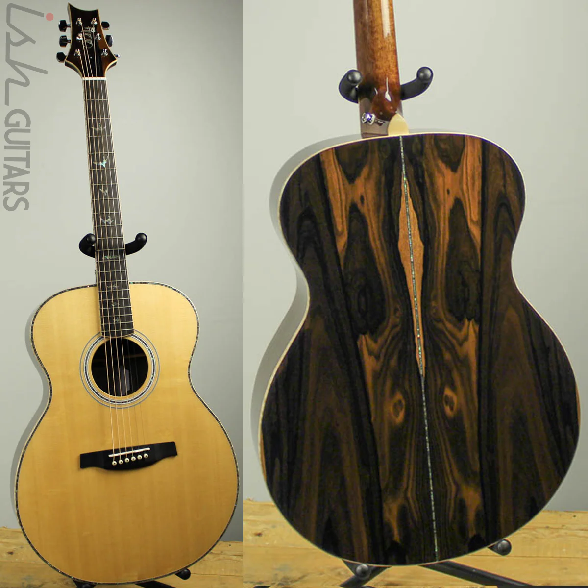 2019 PRS SE T60E Tonare Acoustic Electric Ziricote Back and Sides