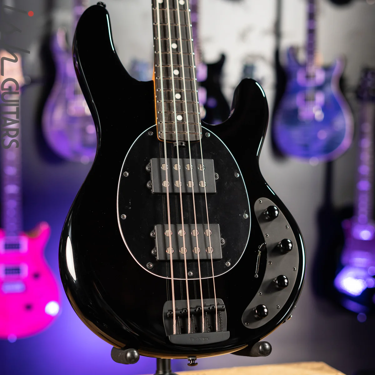 2020 Ernie Ball Music Man Stingray Special HH 4-String Bass Black Ebony Fretboard