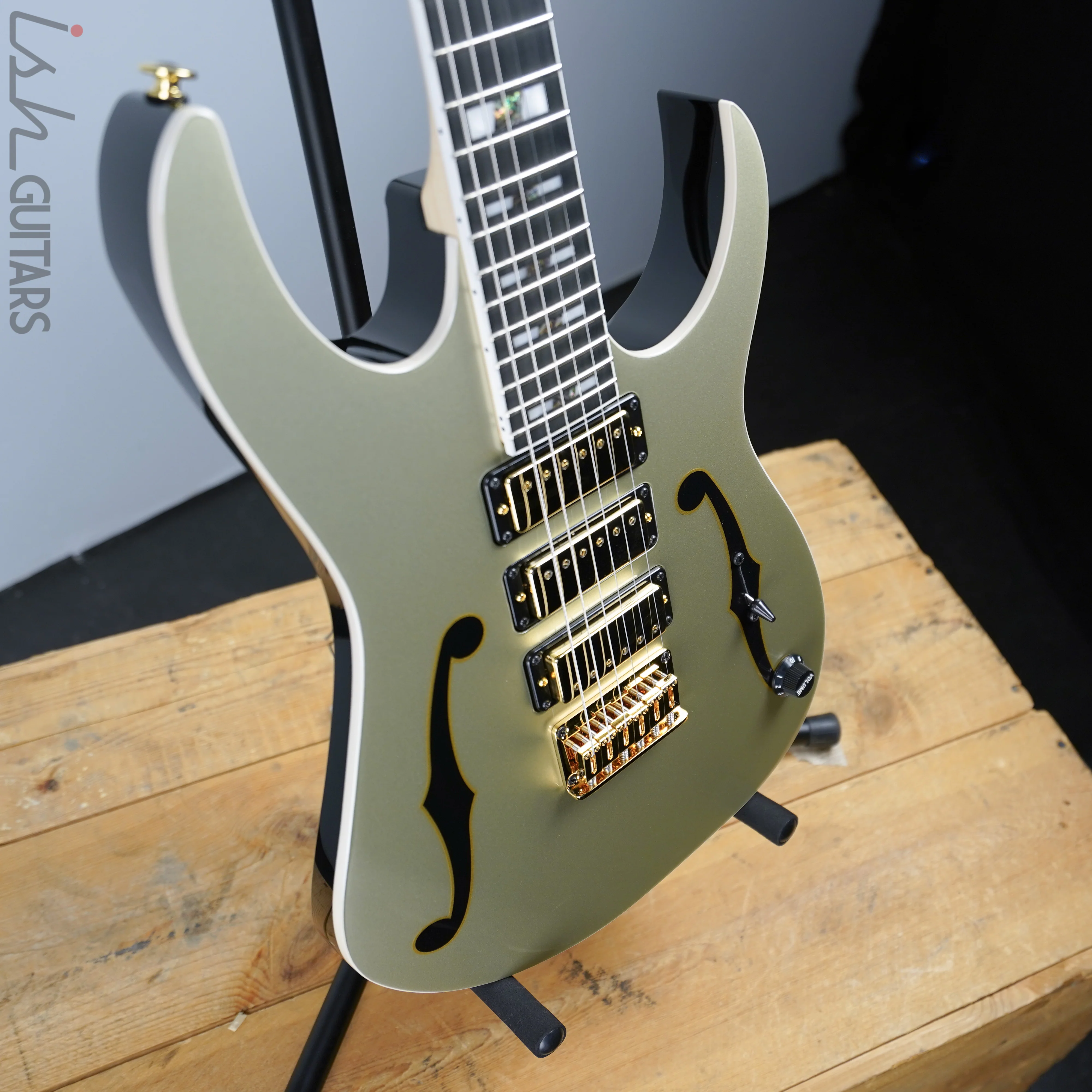 2020 Ibanez Paul Gilbert PGM333 Limited Edition 30th Anniversary Champagne Gold - Image 5