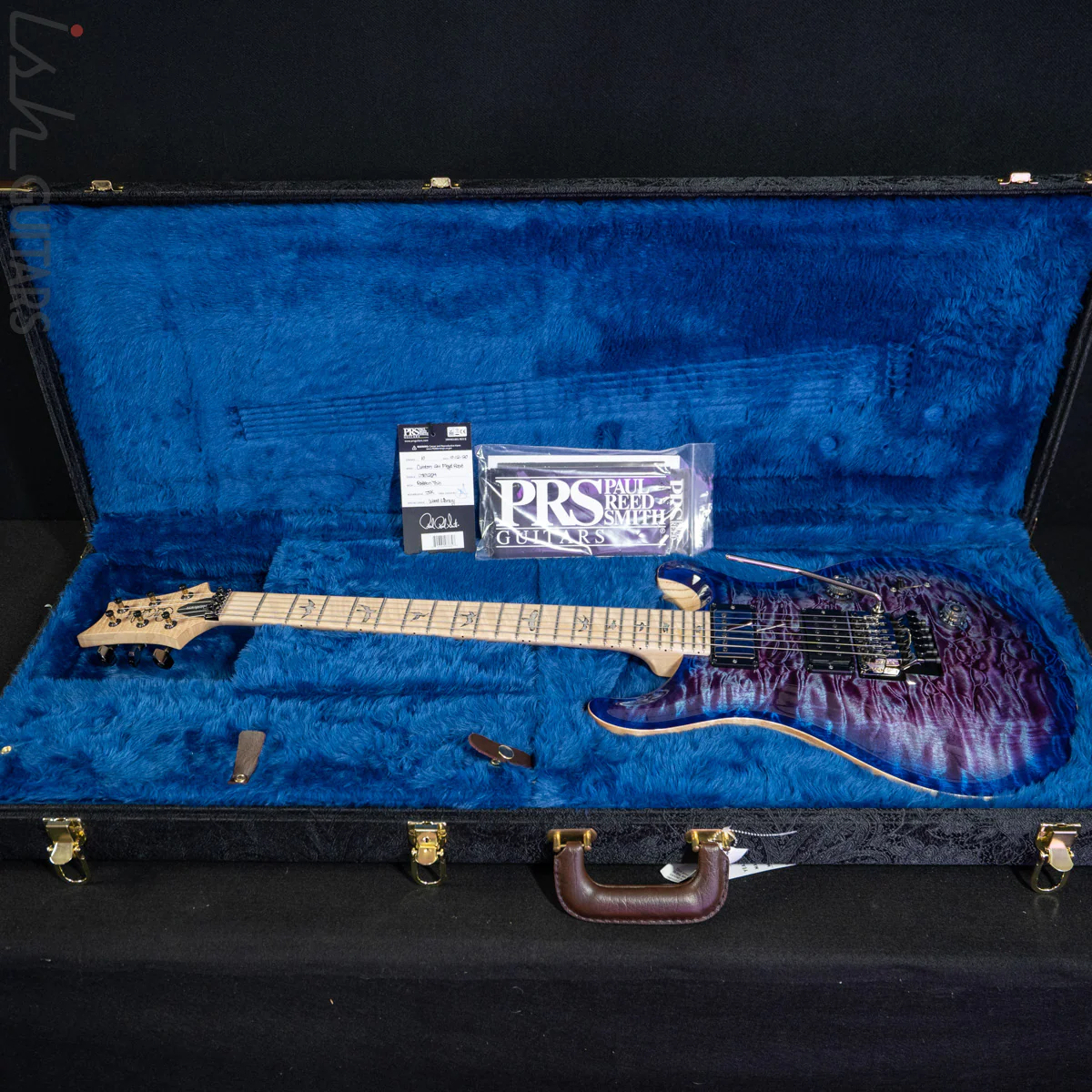 2020 PRS Custom 24 Floyd Wood Library 1 Piece Quilt Ash Violet Blue Burst - Image 14