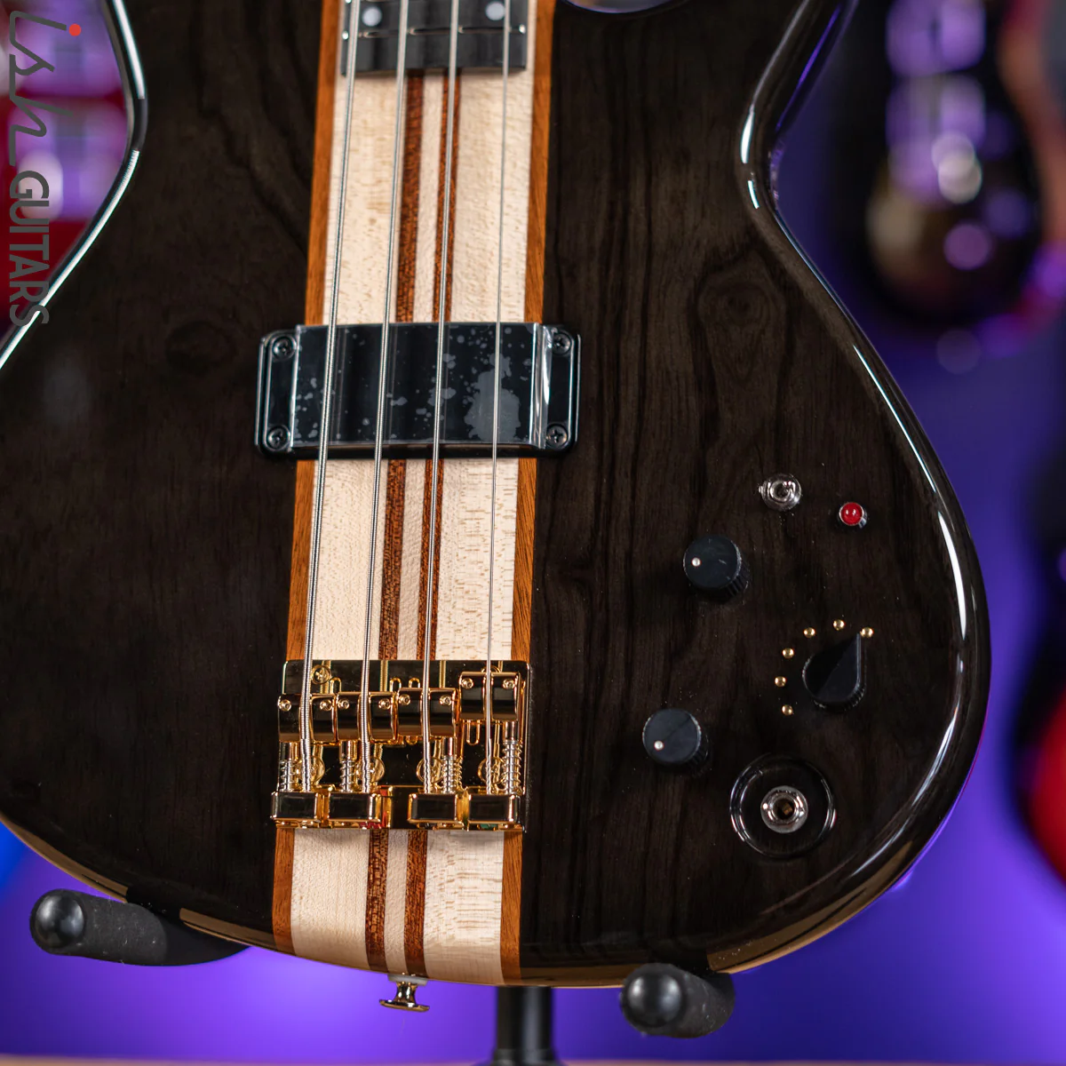 2021 Aria Pro II SB-1000 See-Through Black - Image 4