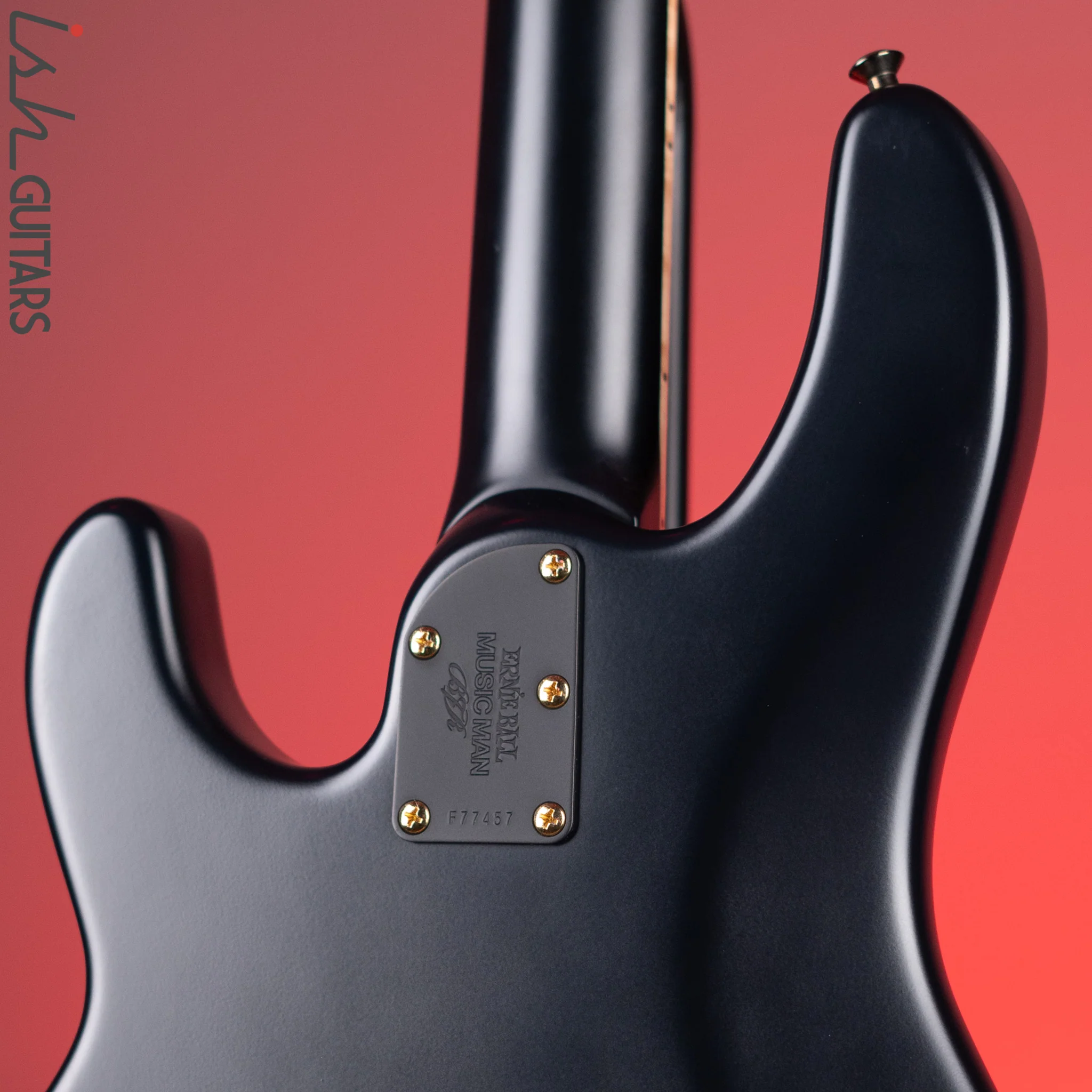 2021 Ernie Ball Music Man BFR Kingpin Stingray HH Matte Black - Image 9
