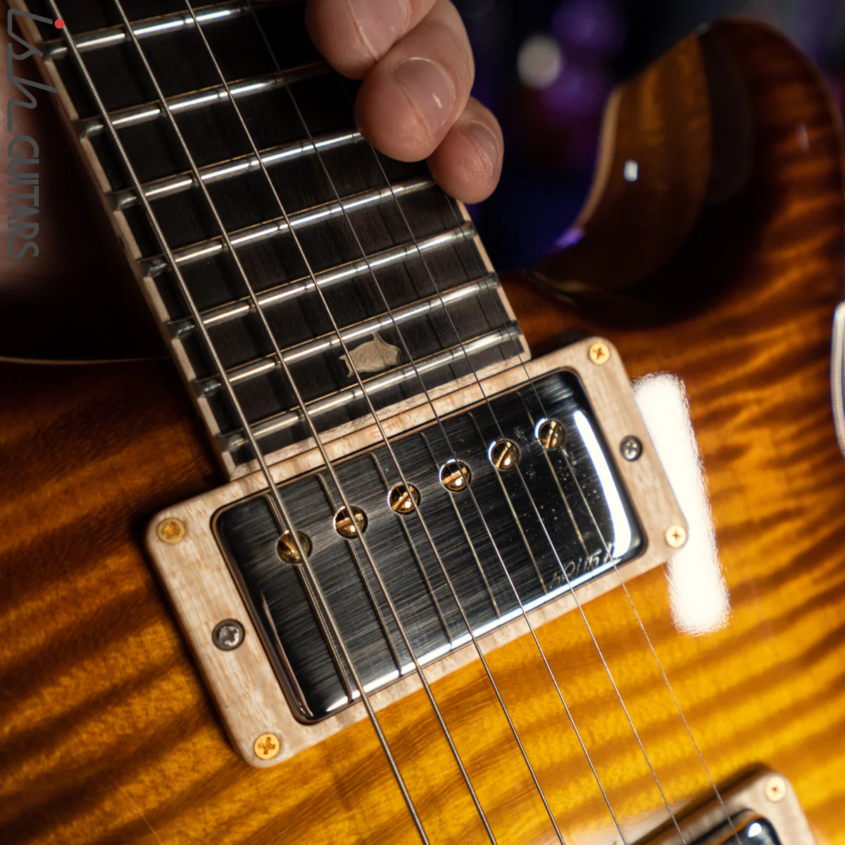 2021 PRS Private Stock Hollowbody II 24 Fret Honey Gold Smoked Burst - Image 7