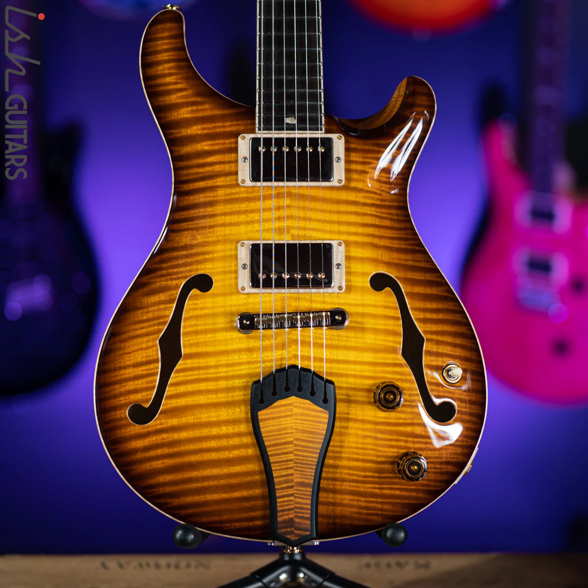 PRS Private Stock Hollowbody II 24 Fret Honey Gold Smoked Burst
