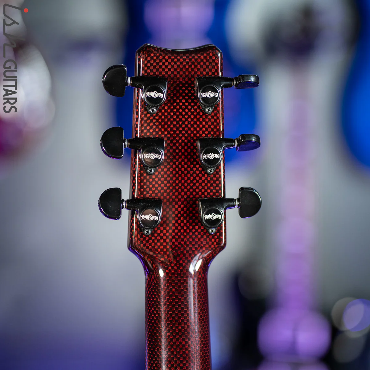 2021 RainSong BI-WS1000N2C Black Ice Acoustic Guitar Ish Exclusive Cranberry Red - Image 11