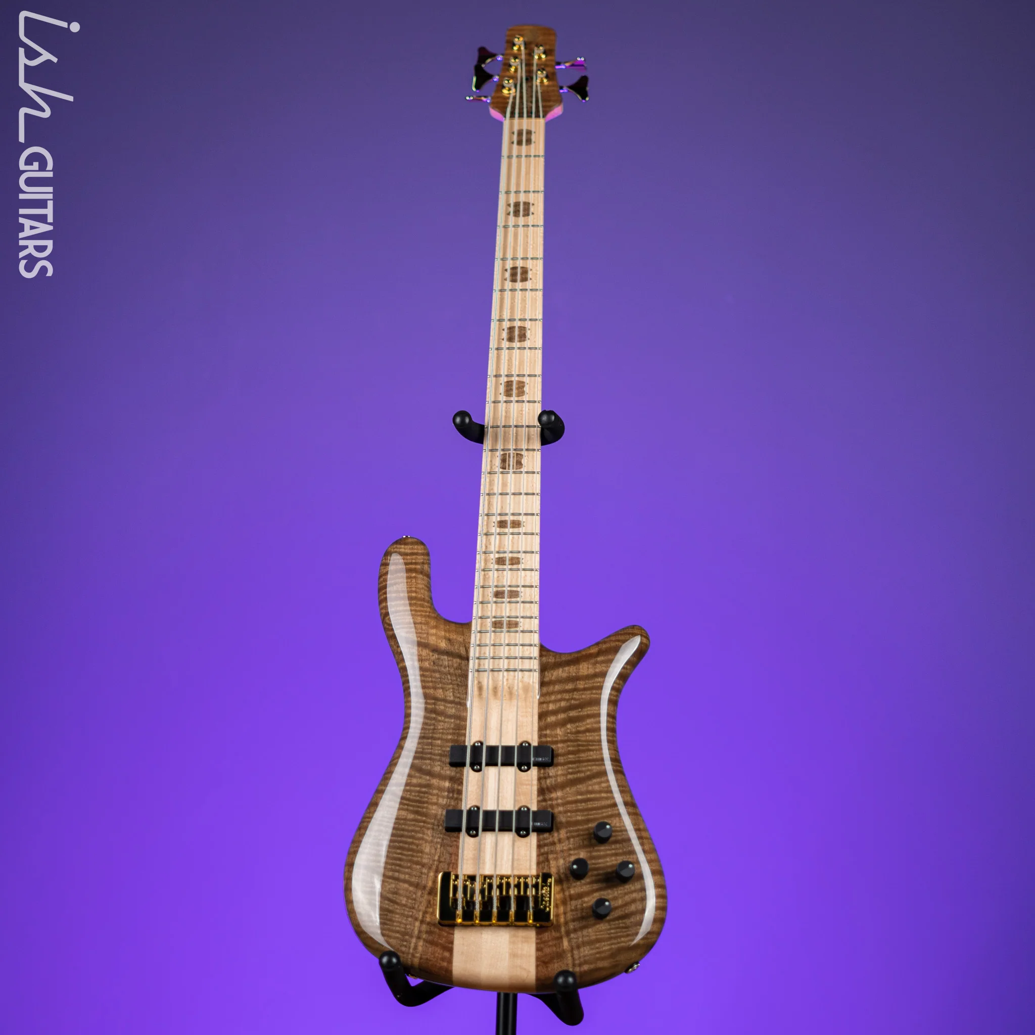 2022 Spector USA NS-5 5-String Bass Walnut Flame High Gloss - Image 2