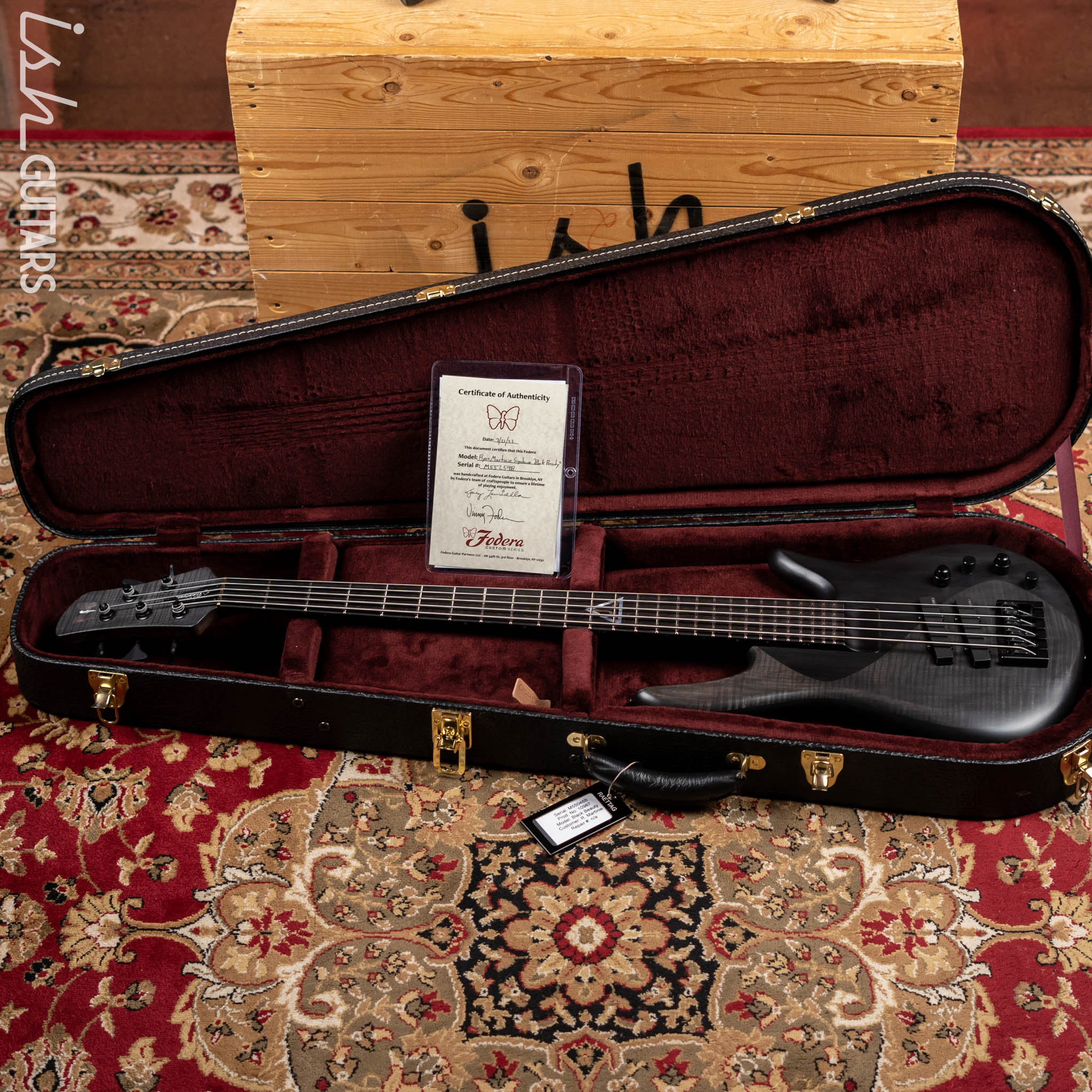 Fodera Ryan Martinie Signature 5-String Bass "Black Beauty" - Image 12