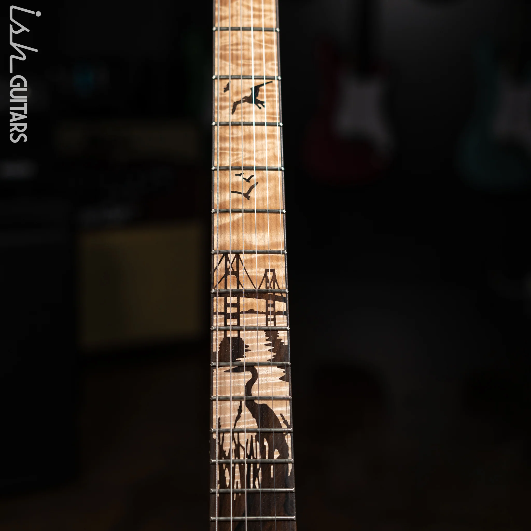 PRS Private Stock Custom 24 'Sculpture' Natural Ziricote Chesapeake Bay Inlays - Image 8