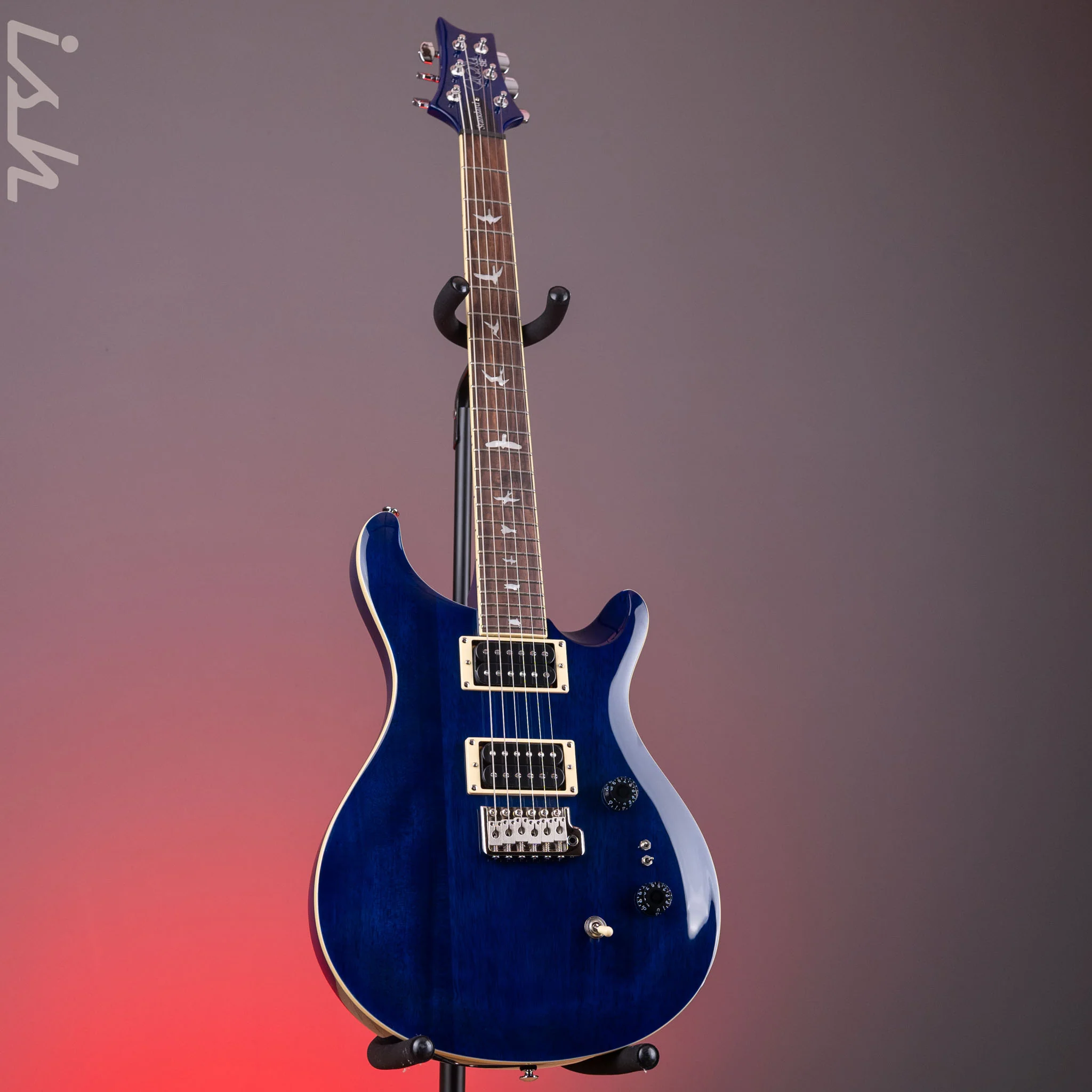 2023 PRS SE Standard 24-08 Electric Guitar Translucent Blue - Image 2