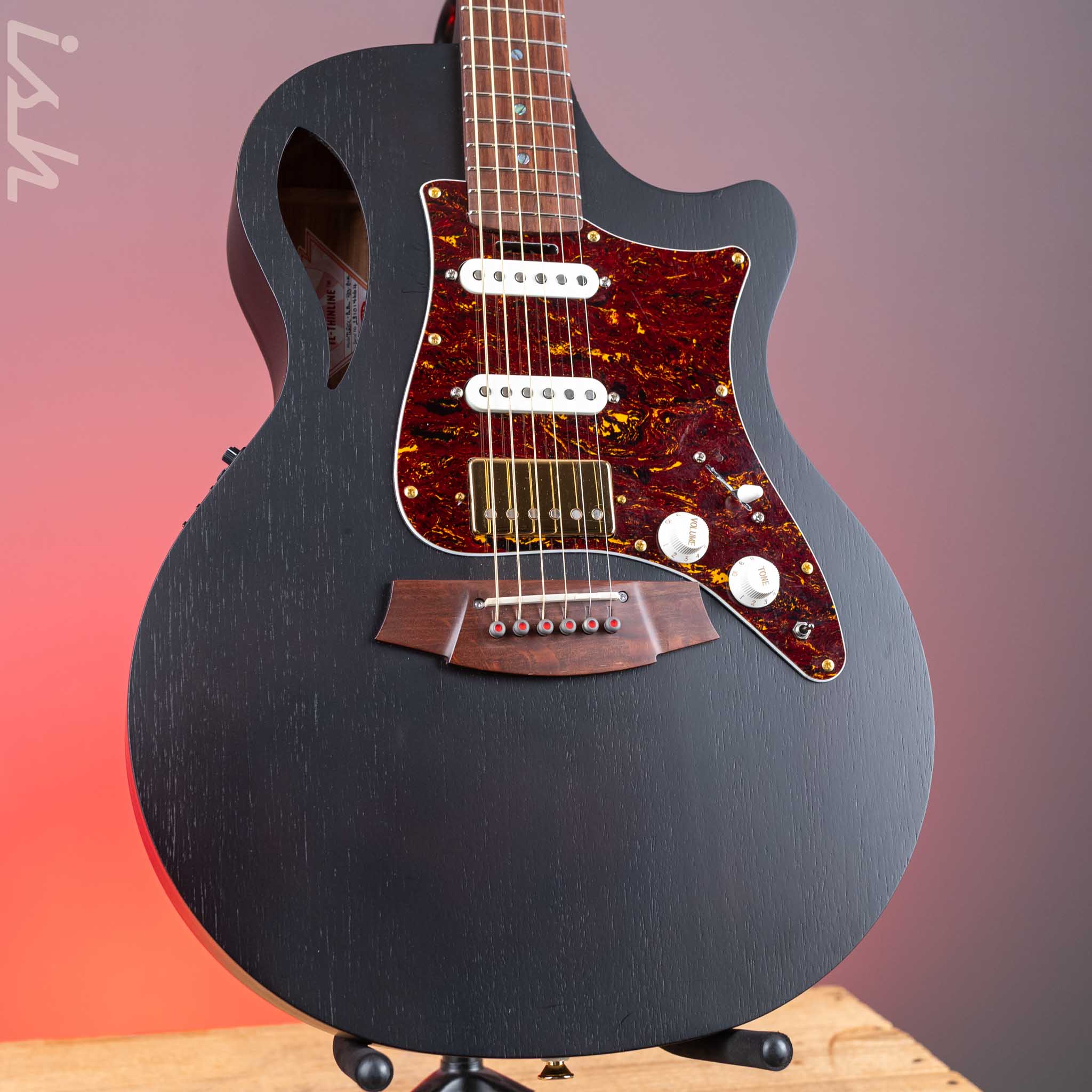 2024 Cole Clark True Hybrid TL2EC-BLBL-HSS Black Satin