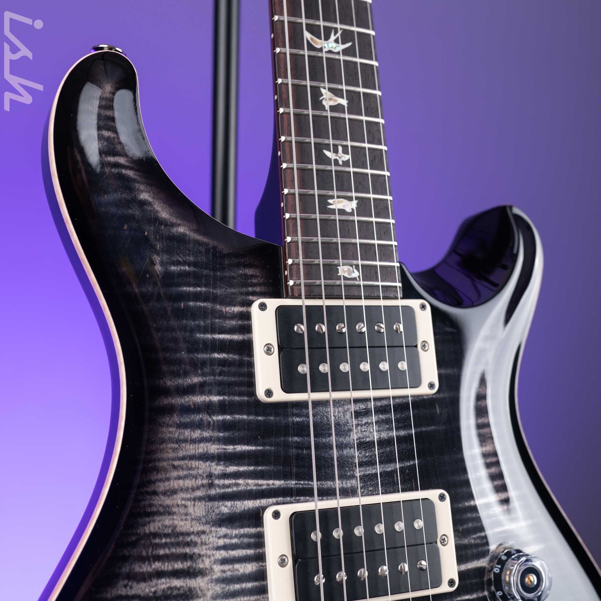 2024 PRS Custom 24 Electric Guitar Charcoal Burst - Image 3