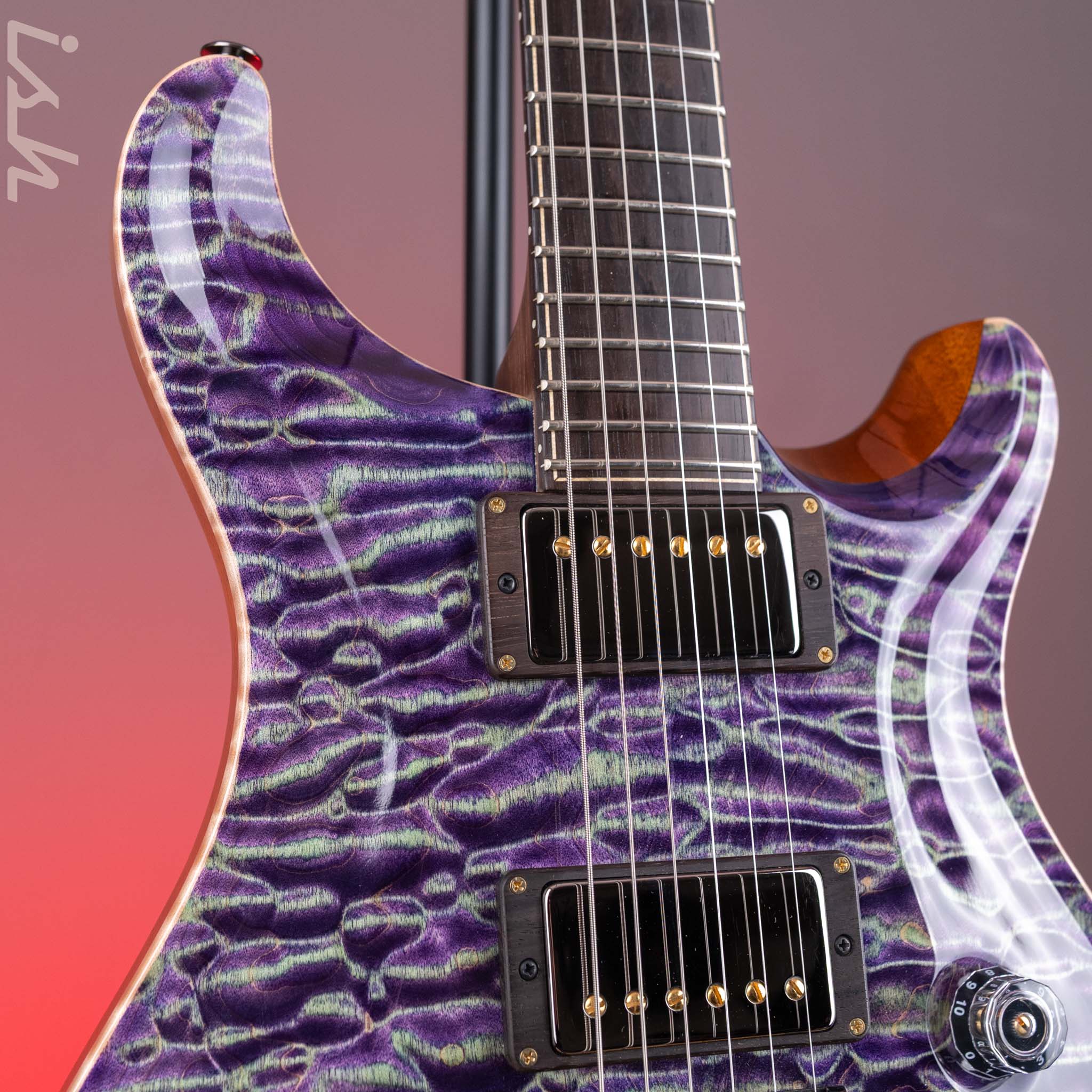 2024 PRS Private Stock Owls in Flight Custom 24 Retro Sour Grapes Brazilian Rosewood - Image 4