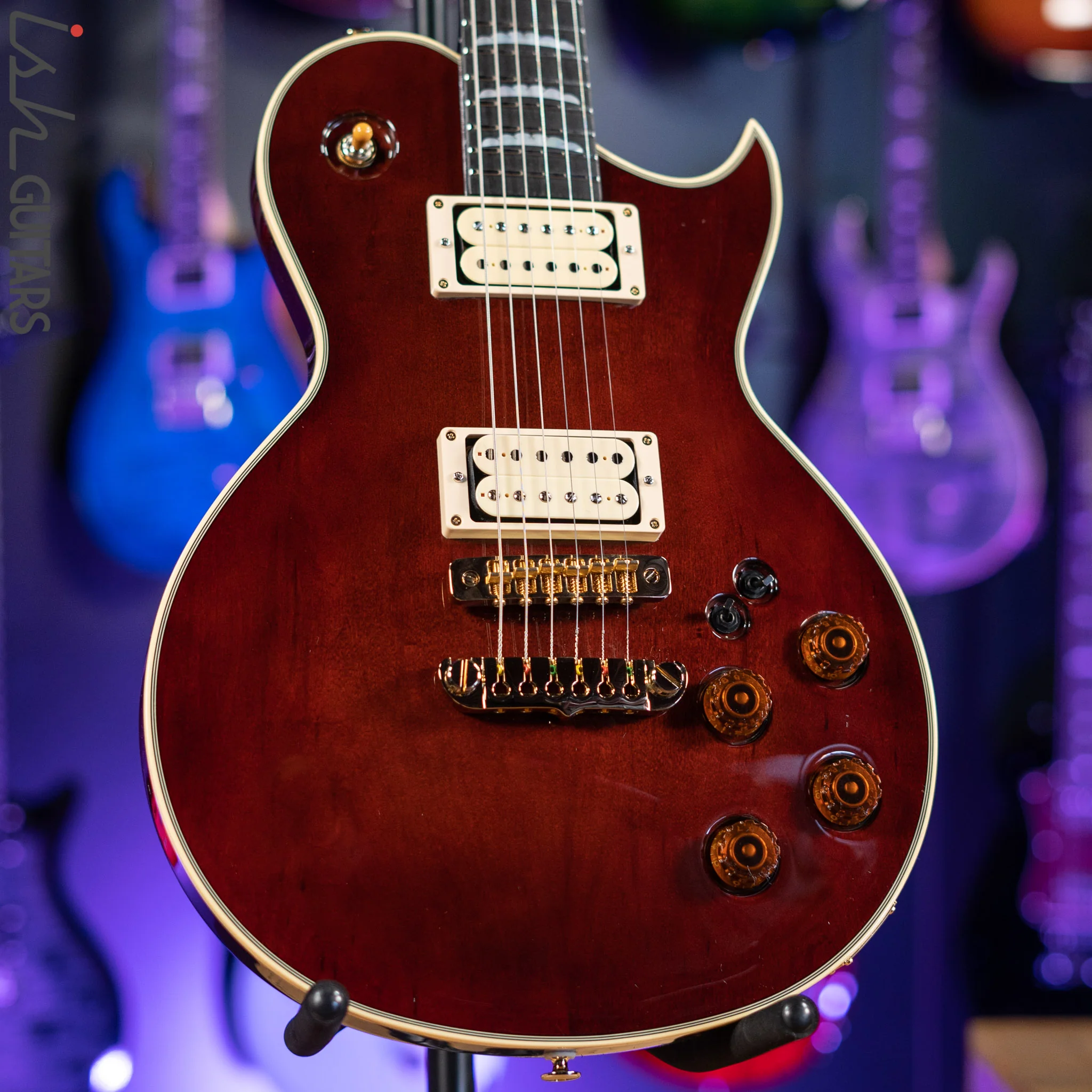 Aria Pro II PE-R80 Stained Brown Made in Japan MIJ Electric Guitar