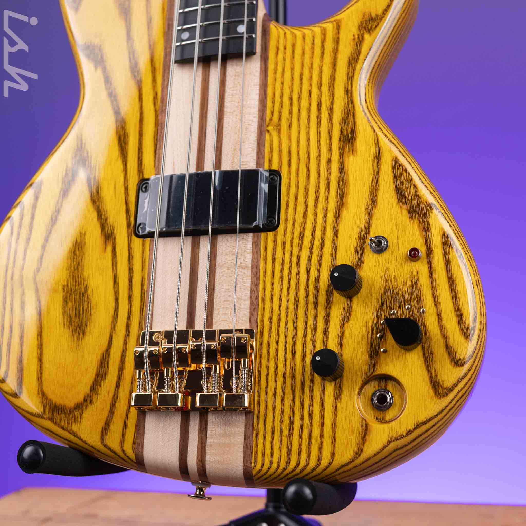 Aria Pro II SB-1000 4-String Bass Natural Oak - Image 4