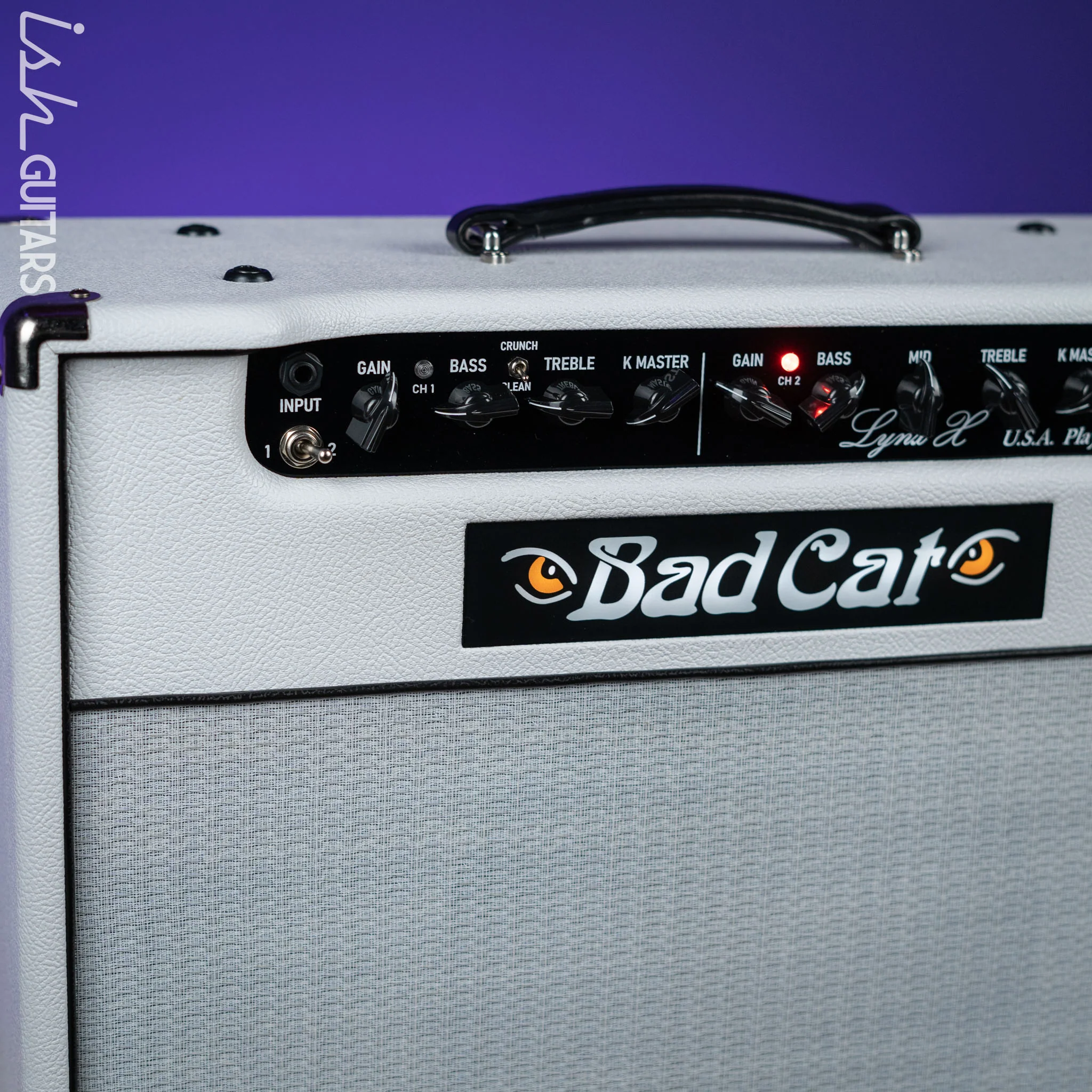 Bad Cat Lynx X USA Player Series 1x12 40W Guitar Combo Amplifier White Tolex - Image 2