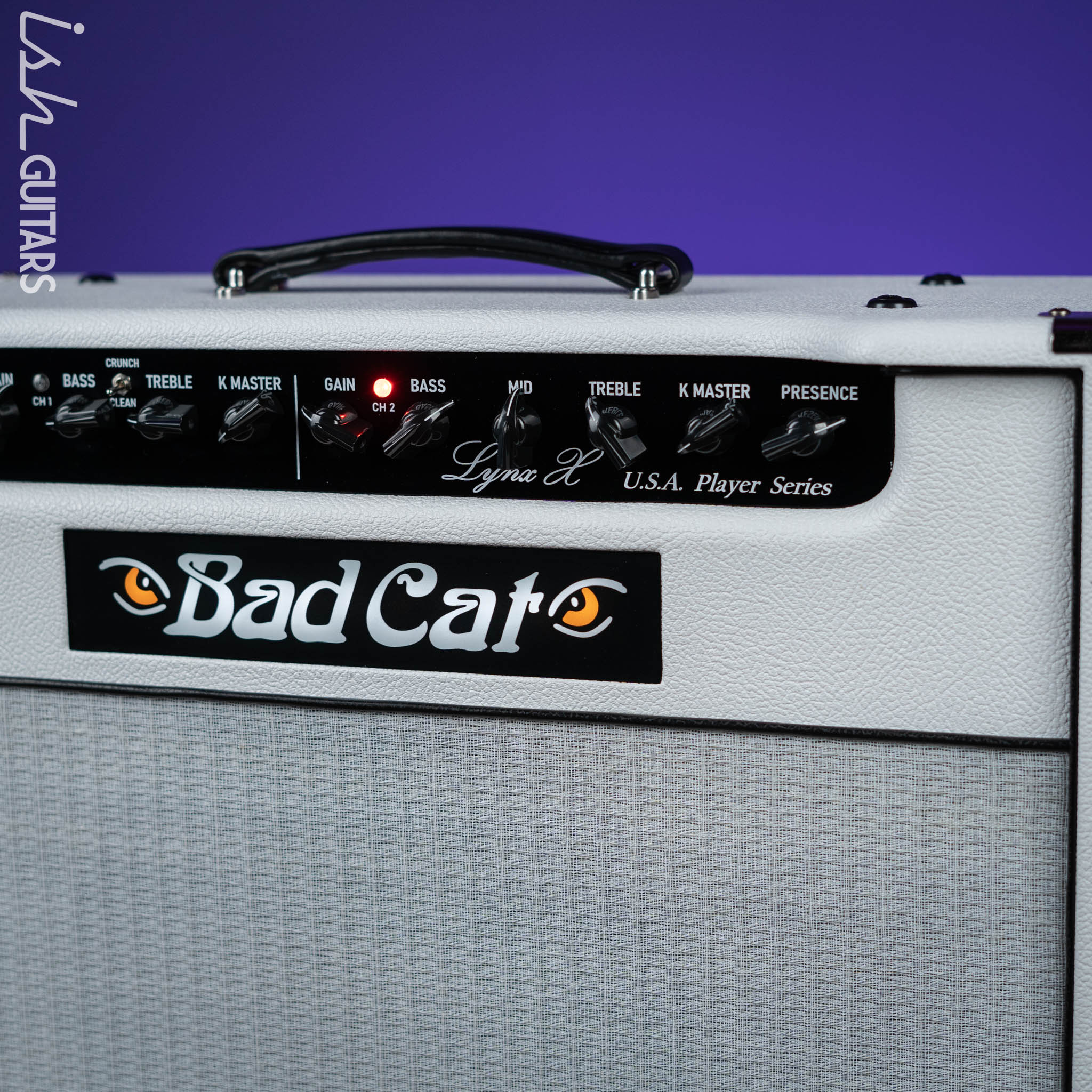 Bad Cat Lynx X USA Player Series 1x12 40W Guitar Combo Amplifier White Tolex - Image 3