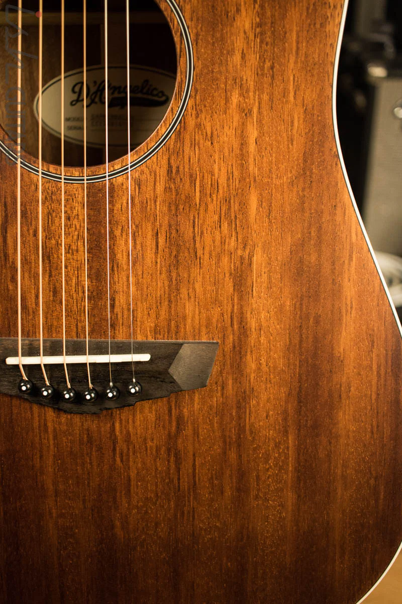 D’Angelico Premier Niagara Acoustic Guitar Natural Mahogany Finish - Image 4