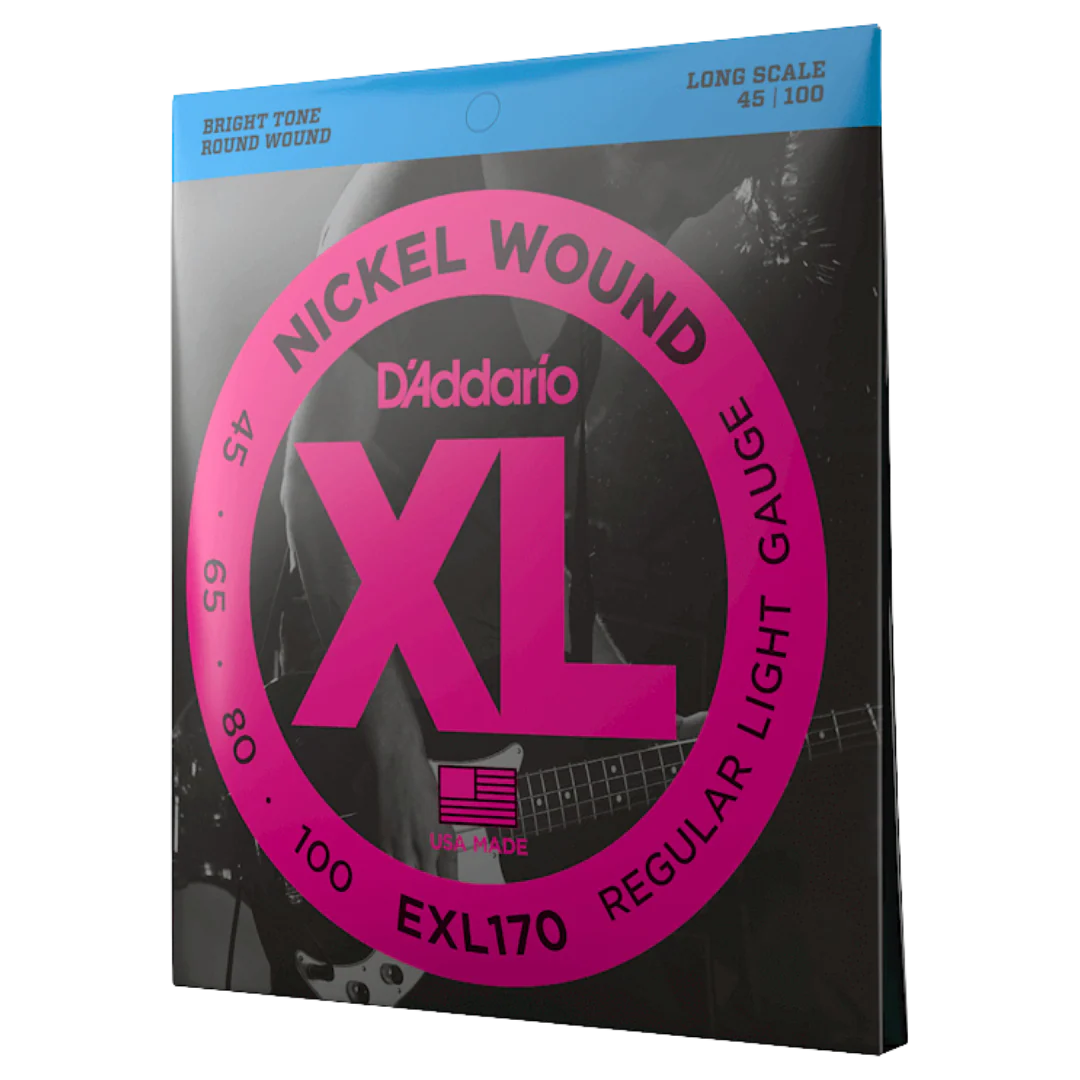 D'Addario EXL170 XL Nickel Wound Electric Bass Strings Long Scale 45-100