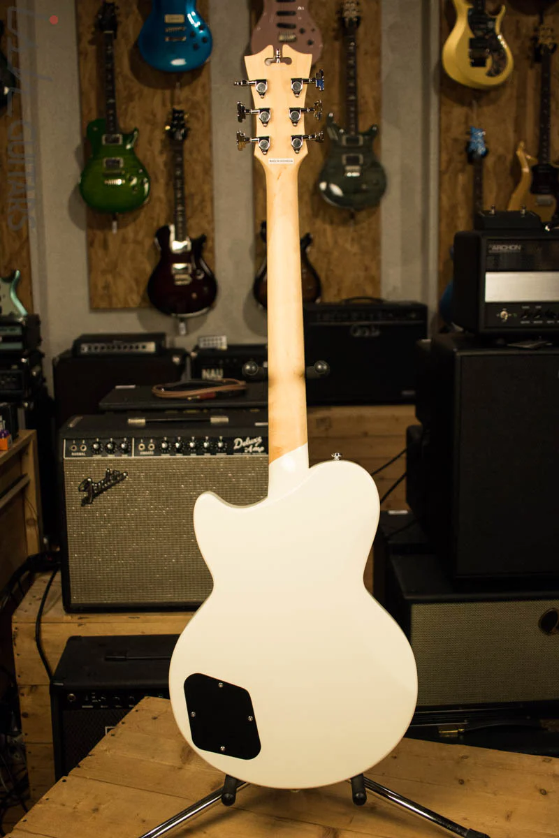 D'Angelico Premier Series Atlantic Electric Guitar with Stopbar Tailpiece Antique White - Image 8