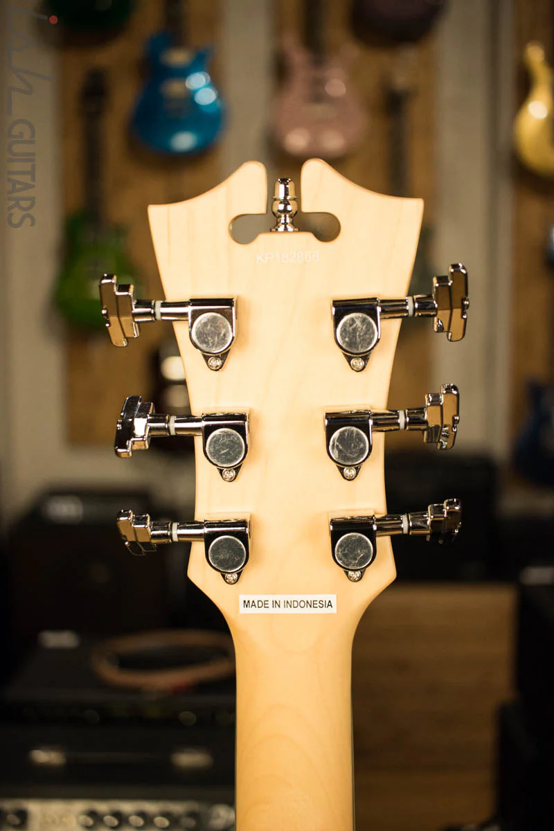 D'Angelico Premier Series Bedford Electric Guitar with Tremolo Tailpiece Black - Image 9