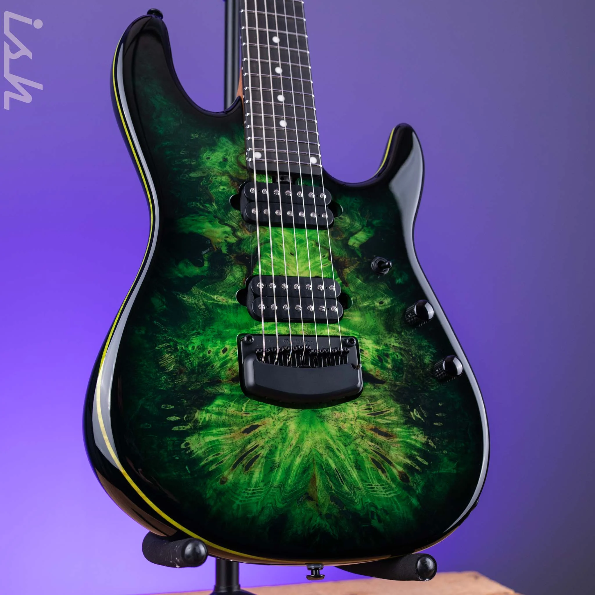 Ernie Ball Music Man Jason Richardson Cutlass HT 7-String Guitar Kokiri Forest Burl Top