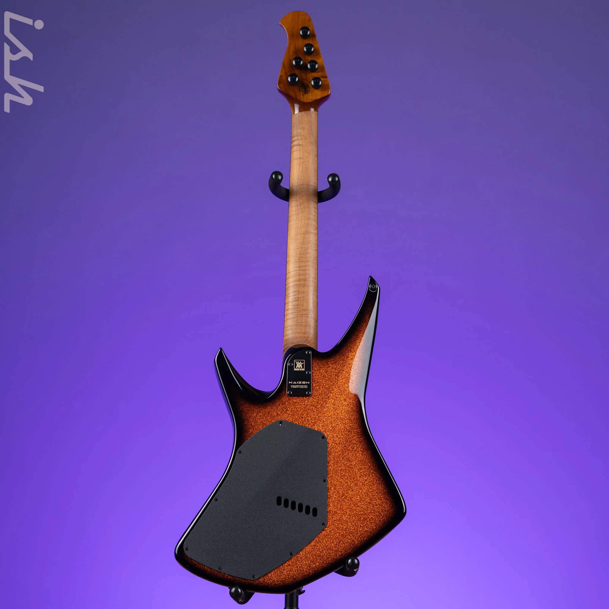 Ernie Ball Music Man Kaizen 6 Electric Guitar Ember Burst Metal Flake Demo - Image 6